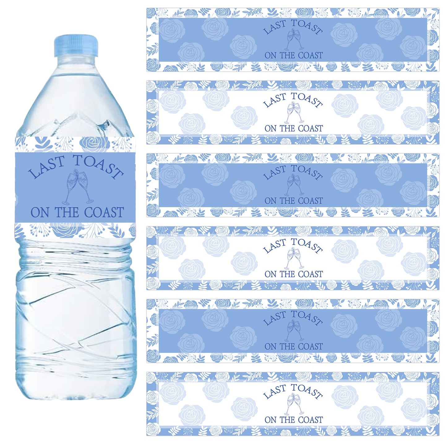 Last Toast on The Coast Water Bottle Labels, 28Pcs Coastal Cowgirl Bachelorette Party Favors Summer Beach Weekend Water Bottle Champagne Liquor Sticker Labels Beach Bach Gift Bag Idea Paty Supplies