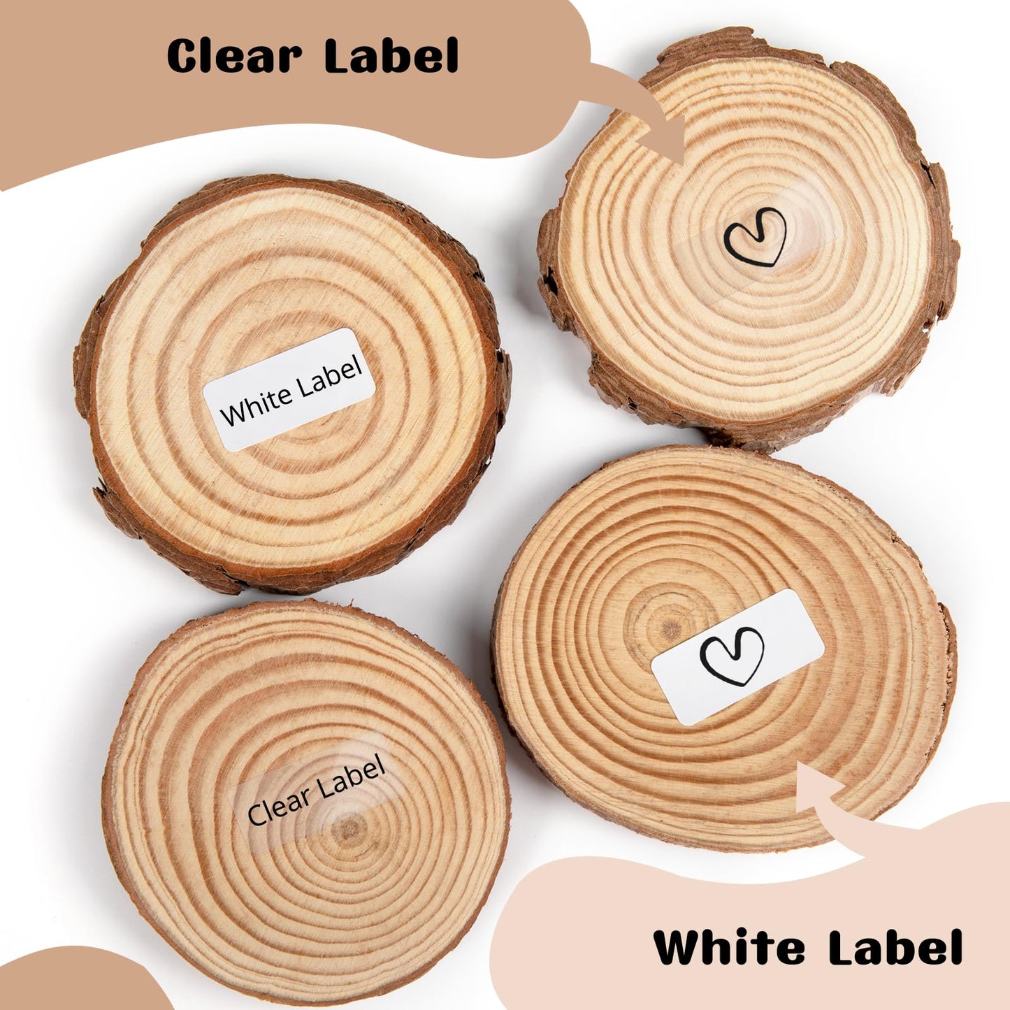 HTVRONT Thermal Label Stickers - D30 Label Tape Label Maker Tape Sticker Labels for Phomemo D30 Label Printer Replacement for Office & Home D30 Labels 3 Rolls, 15x30mm, 235 Tapes/Roll, Clear B: Clear Label Stickers 3 Rolls