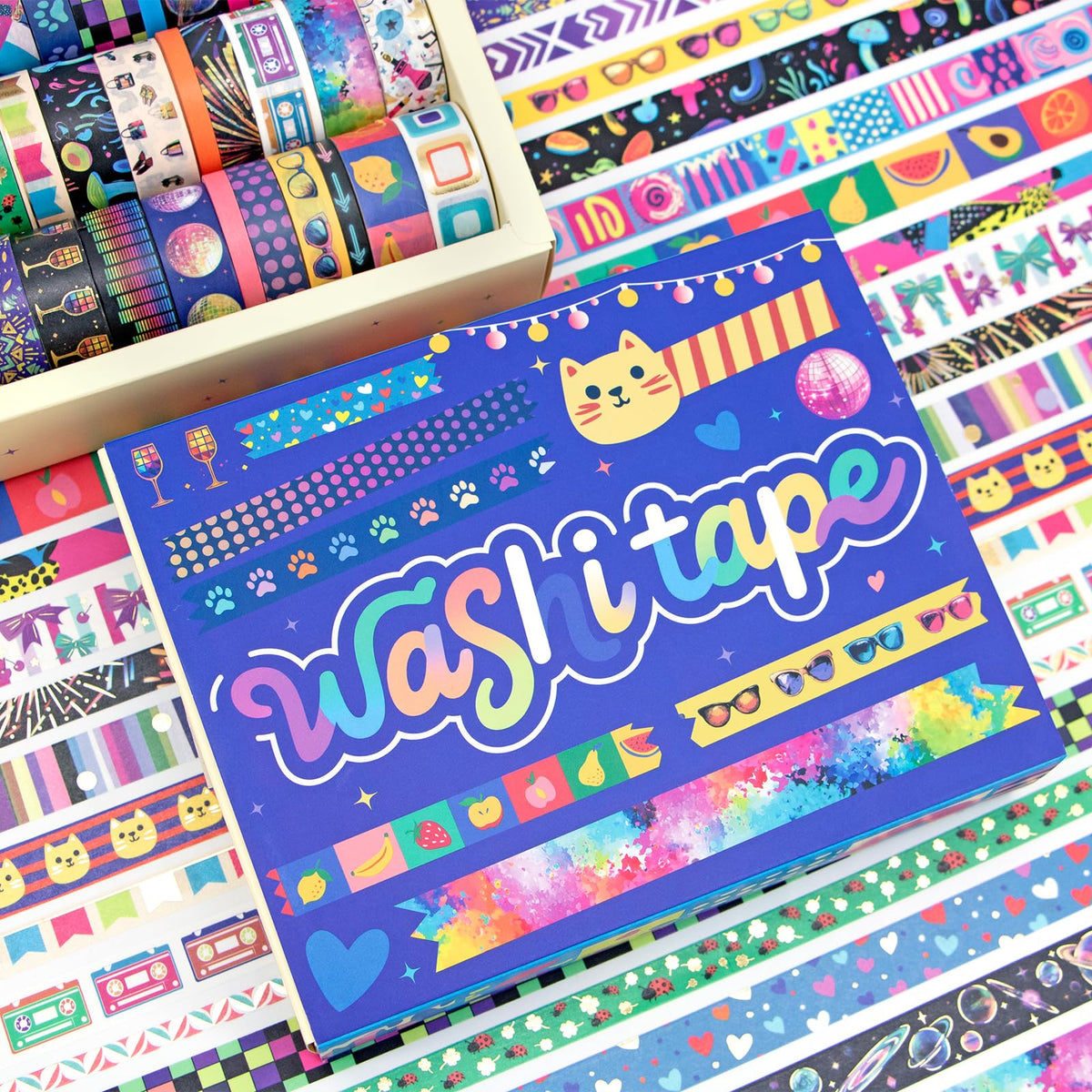 Ieebee Gold Foil Washi Tape Set - 42 Rolls Decorative Masking Tape for Crafts Supplies, Scrapbooking, Bullet Journal, Party Decoration, DIY Arts & Crafts, Planner
