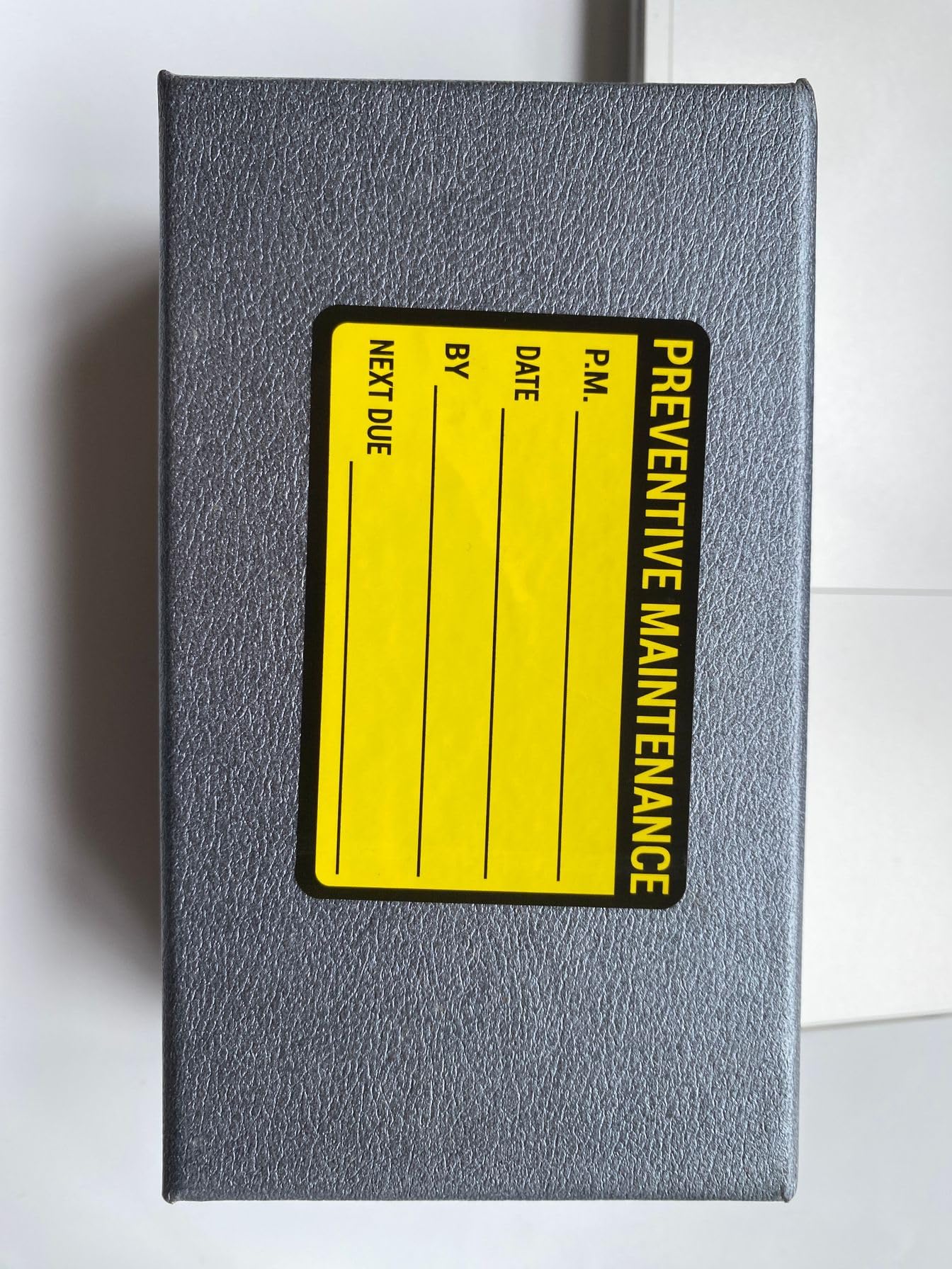 2x3 inch 200 PCS Black Yellow Preventive Maintenance Stickers for Machines and Equipments