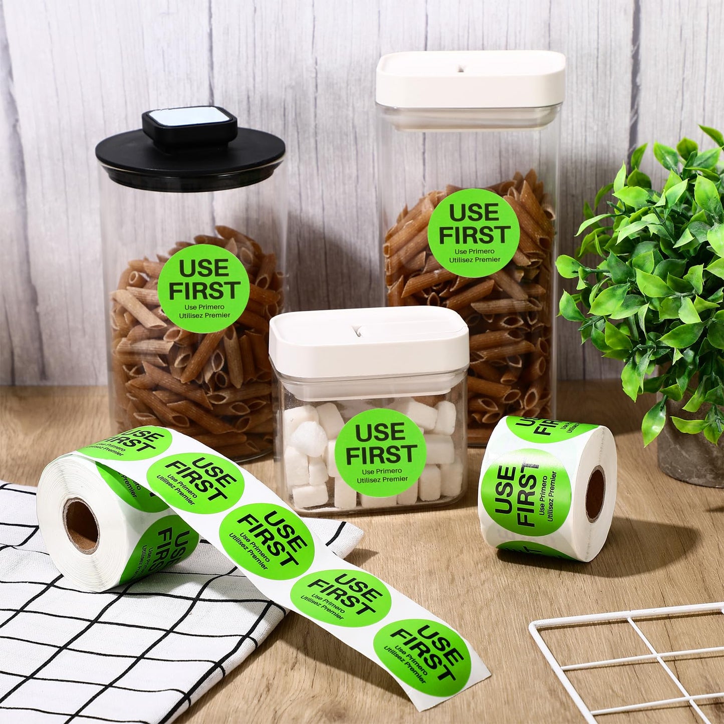 Epakh 1000 Pcs 2 Inch Use First Stickers Food Service Inventory Control Labels for Restaurant Permanent Adhesive Food Labels Circle Dot Paper(Green) Green