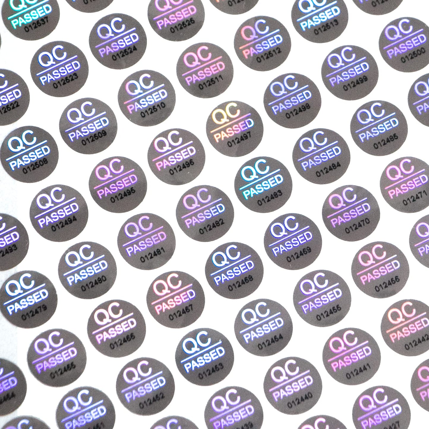 2100pcs QC Passed Tamper Proof Stickers High Security Hologram Labels Warranty Void Seal with Unique Serial Number 0.4 inch Silver-2100pcs