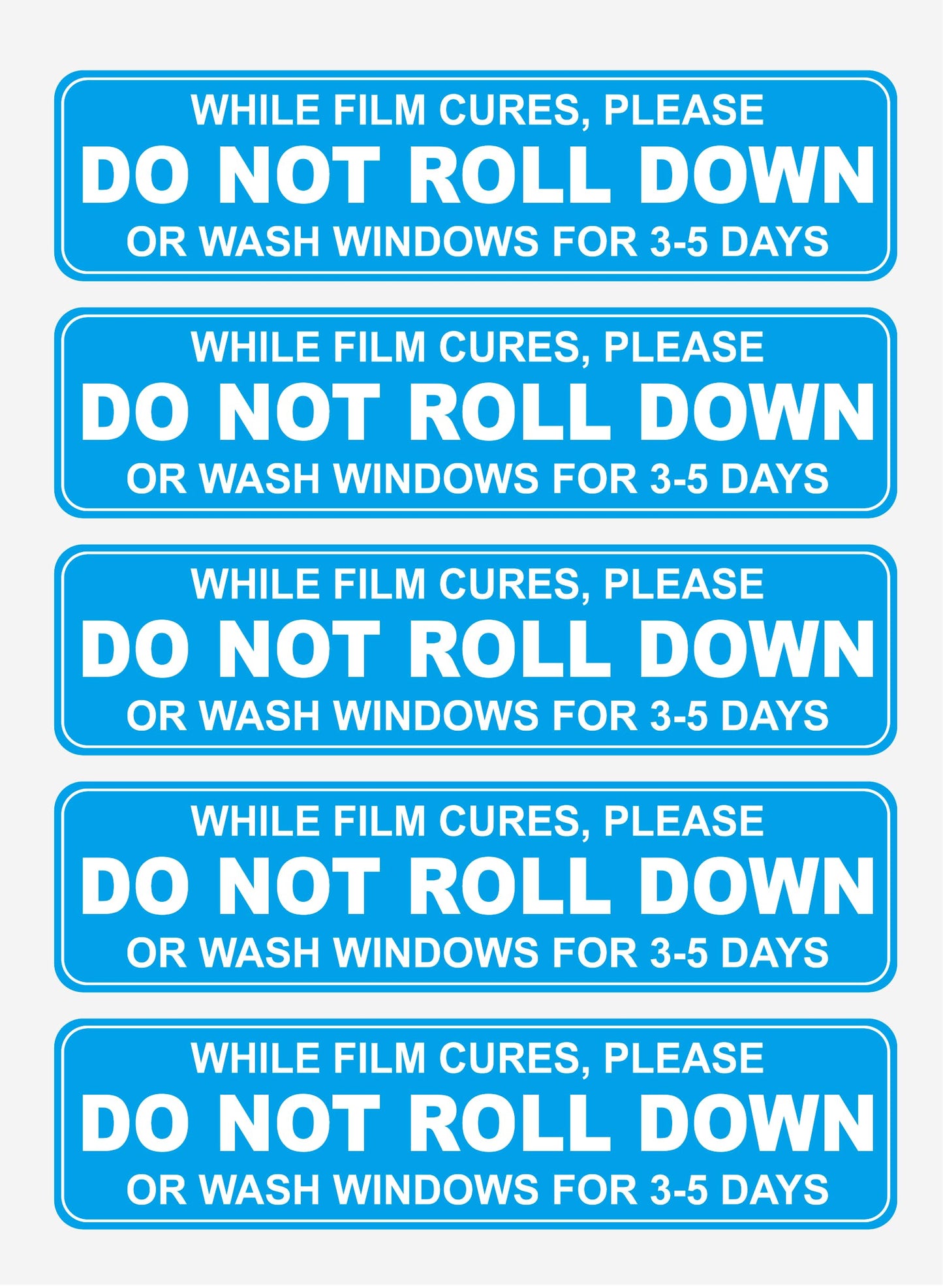 Do Not Roll Down Sticker for Car,1x4 inch 100pcs Please Do Not Roll Down Sticker for Car Window