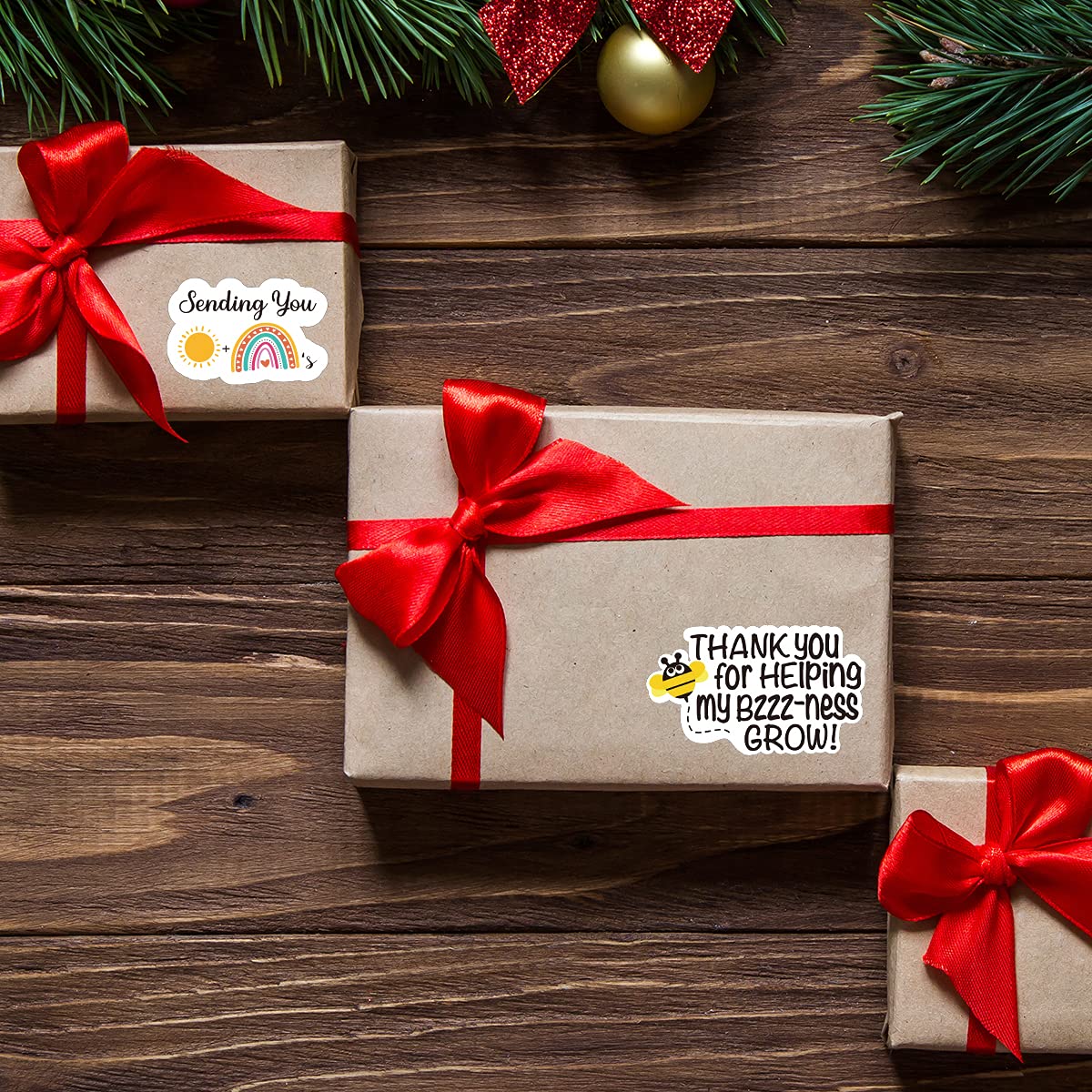 Littlefa Thank You Stickers - Cute Bee, Bakeries, Handmade for Small Business - 500 PC Thank You for Helping