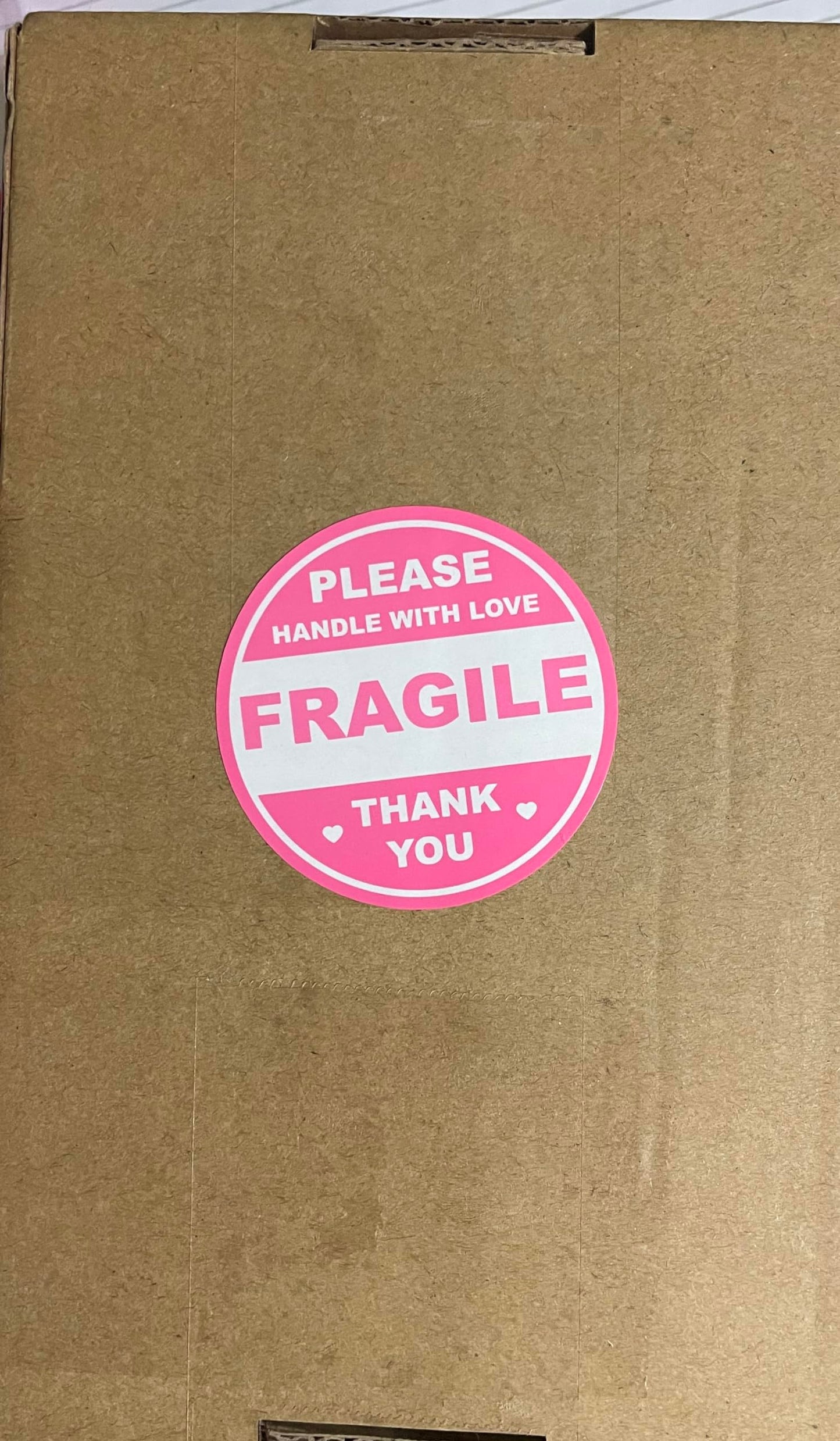 2 inch 300 PCS Pink Round Fragile Labels Circle Fragile Stickers for Shipping Mailing Envelops Cartons Pallets Adhesive Labels-Poskornwel
