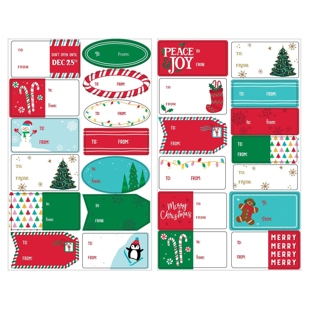 Vibrant Christmas Adhesive Labels - 5.75" x 9.25" (Pack of 150) - Premium Quality & Festive Design - Perfect for Gifts, Packages & Holiday Decor