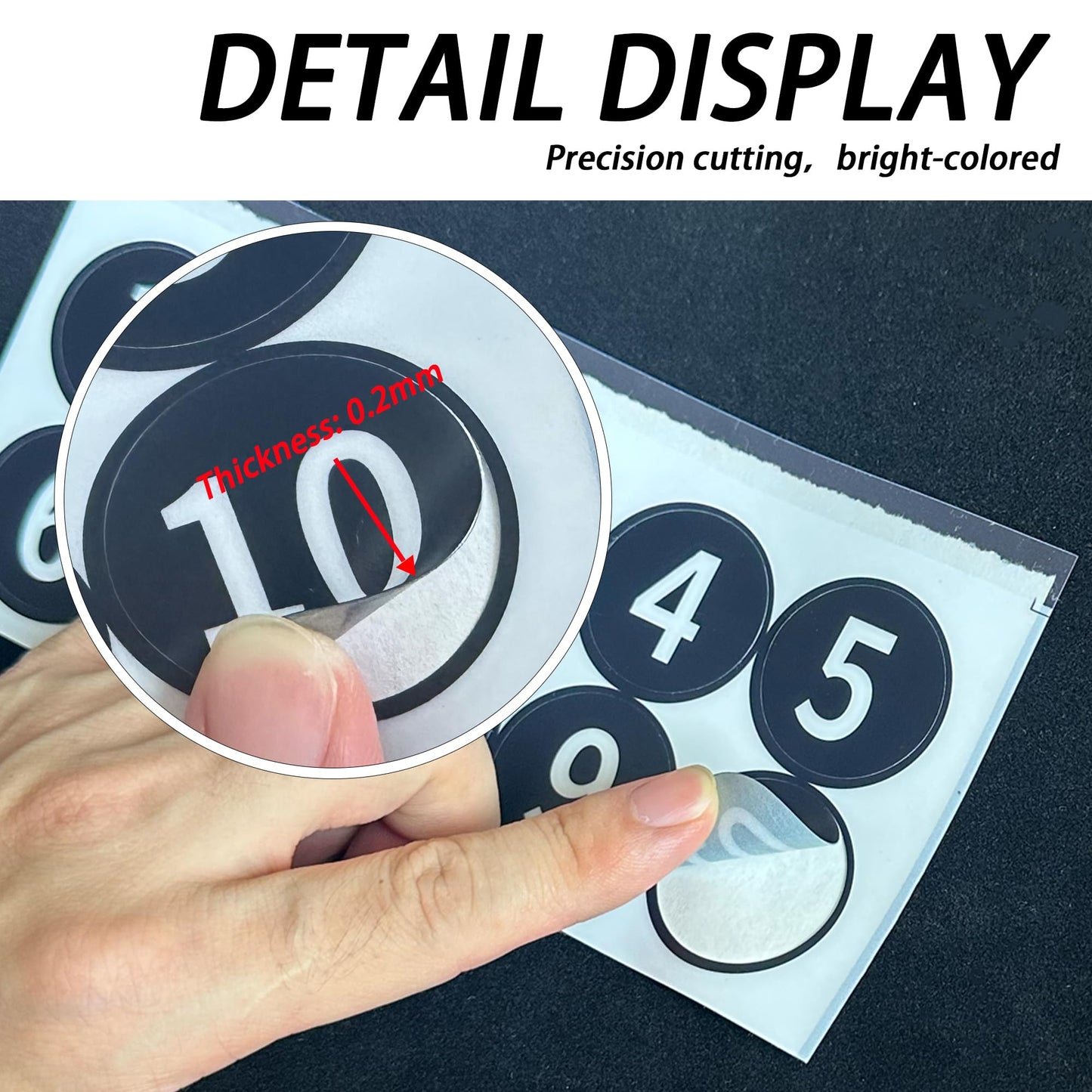 20 PCS Self Adhesive Number Stickers 1-10, 1.4 in Black Anti-Fading Waterproof Vinyl Circle Number Sticker Plastic Consecutive Small Number Stickers for Machine and Fitness Equipment Locker 1.4IN