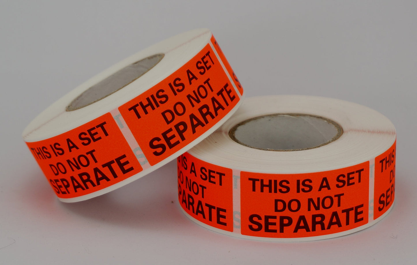 2 Rolls/1000 Labels,This is a Set Do Not Separate,Fluorescent Red Packing Labels(1" x 2") 02-rolls (1000 Labels)