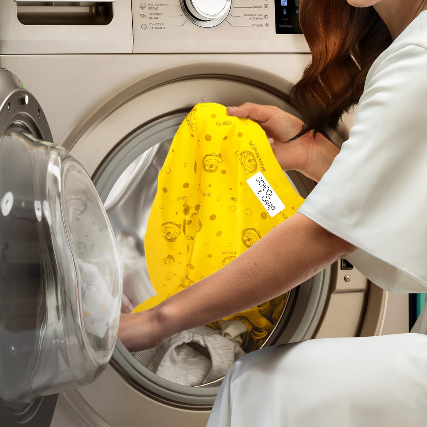 Ultimate All-Purpose No-Iron Fabric Labels for Kids - Self-Stick, Write-On, Washer & Dryer Safe - Ideal for School, Camp, Daycare & More - Pack of 72, 1.15” x 0.59 (Small Size) Regular Size