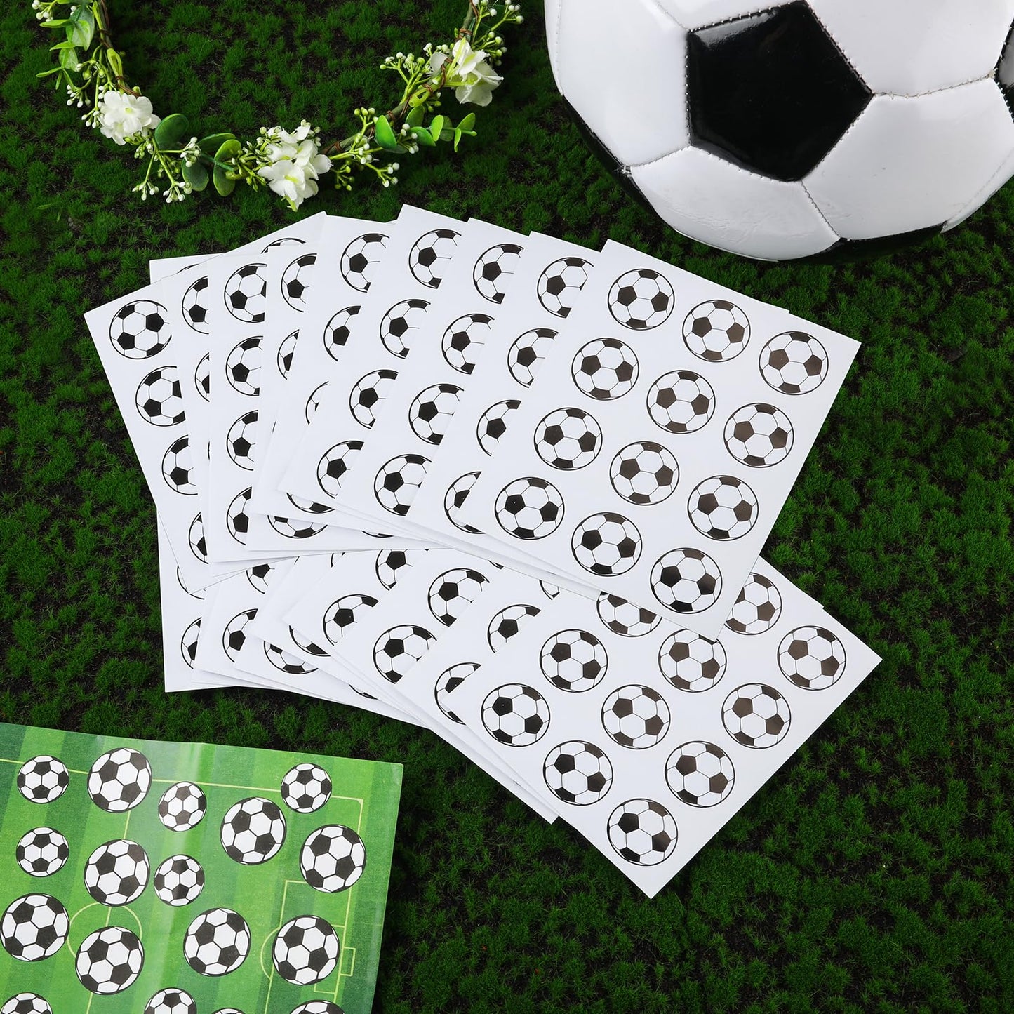 408pcs Soccer Stickers, Vinyl Soccer Lovers Sticky Labels for Jar Helmet Scrapbooking World Cup Soccer Party Favors Sports Party Decorations Supplies Reward Pride Stickers for Kids Boys Girls