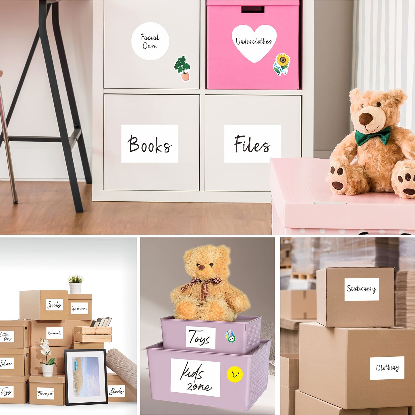 80 Large Size Removable Customizable Blank Labels, Water/Oil/Tear Resistant, No Residue for Home Organization Projects, Bins, Kitchen Storage Containers, Desk Items(6”x 4”) 6”x 4” 80 pcs