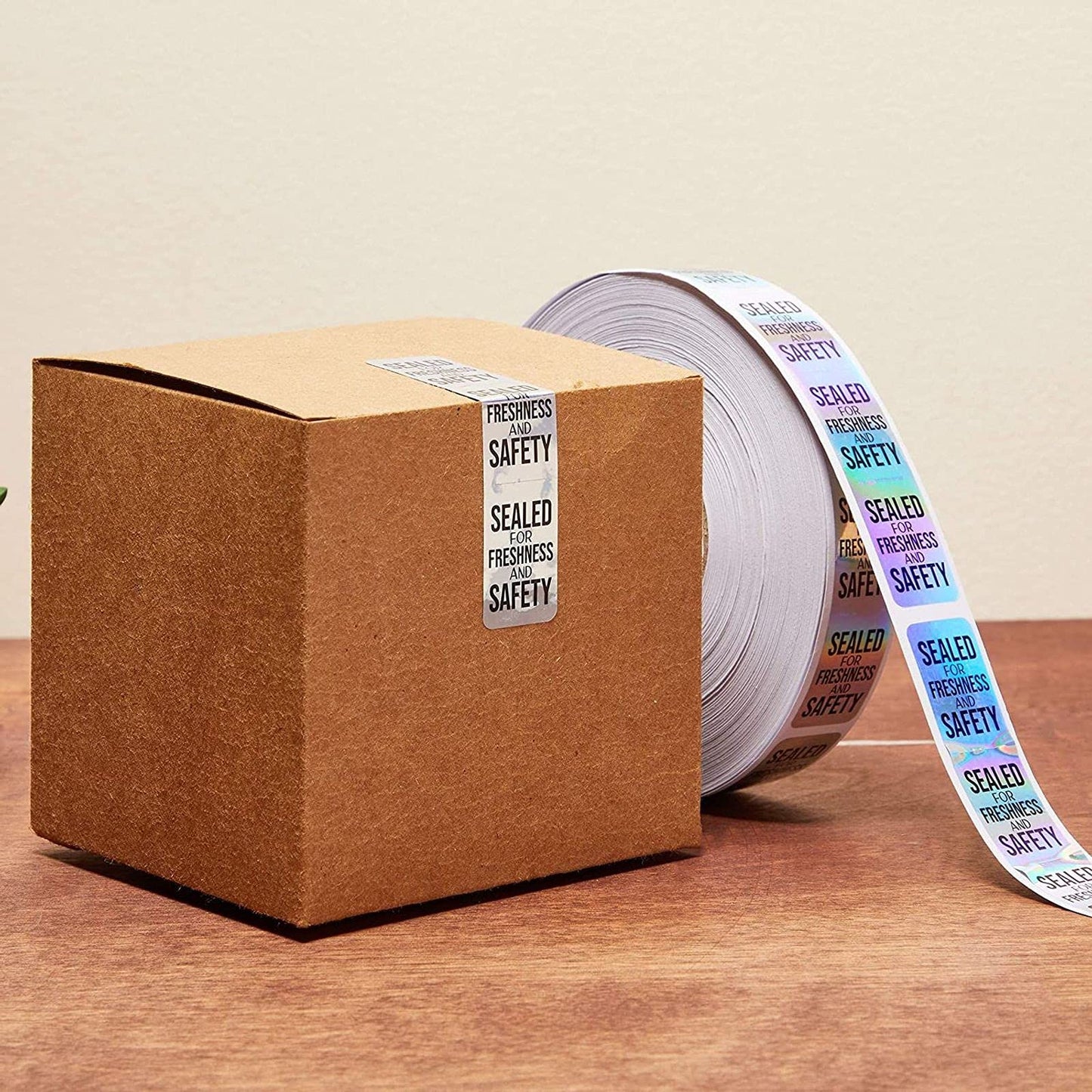 Stockroom Plus Tamper Evident Sticker Roll, Silver Safety Label Seals (3.5 x 0.75 Inch, 500 Pack)