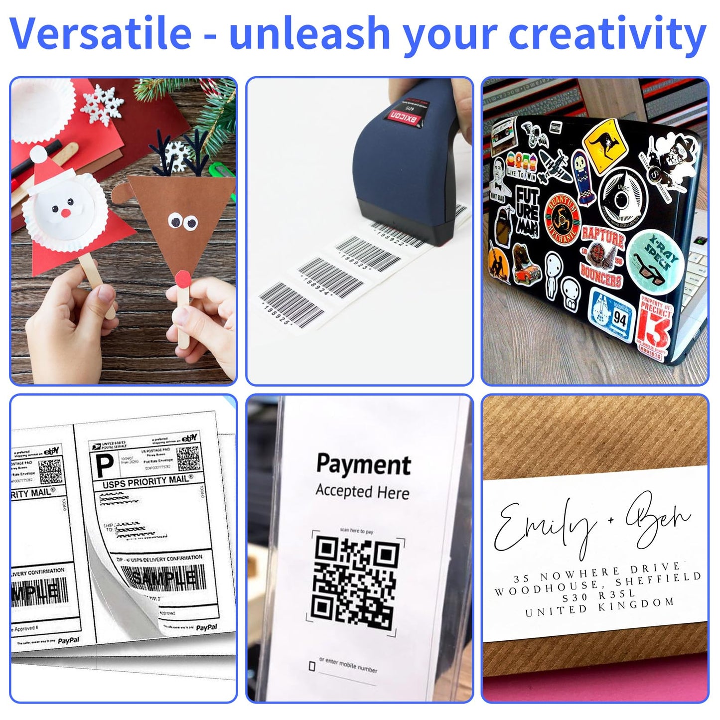 White Shipping Labels, 5.5" x 8.5", 25 Sheets (50 Labels), Matte Finish, Paper Material, 25 Count 5.5"x 8.5"(2-up)
