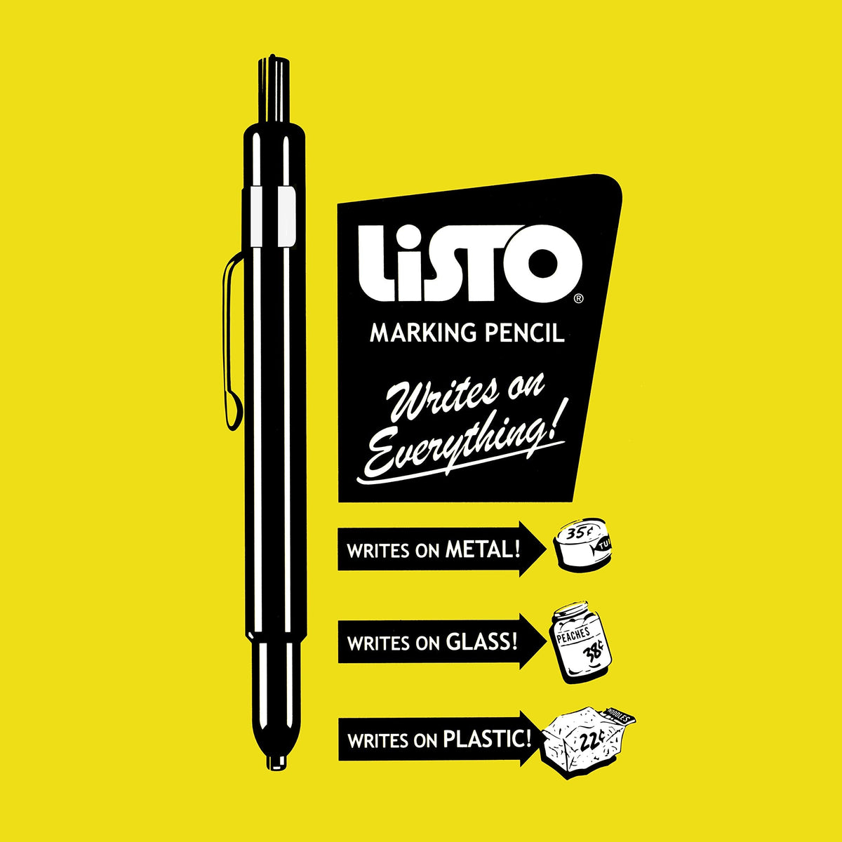 Listo 1620 - Box of 12 - China Markers/Grease Pencils/China Marking/Pencils/Wax Pencils - Made in USA (Orange) Orange