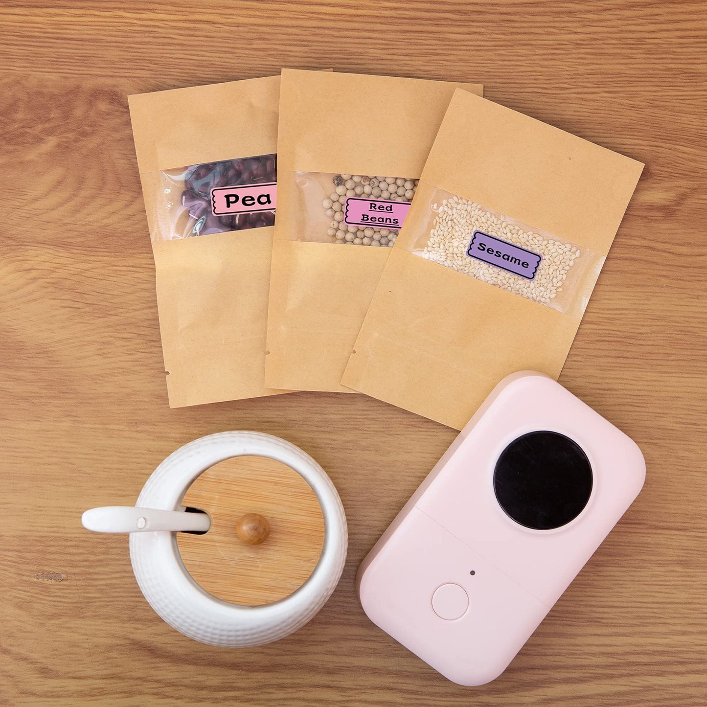 D30 Label Maker Tape - Compatible with Memoking/Phomemo D30 Label Printer Machine, 12x30mm Waterproof Thermal Printer Labels, Purple/Rose Red/Pink Sticker Machine Label, 3 Rolls