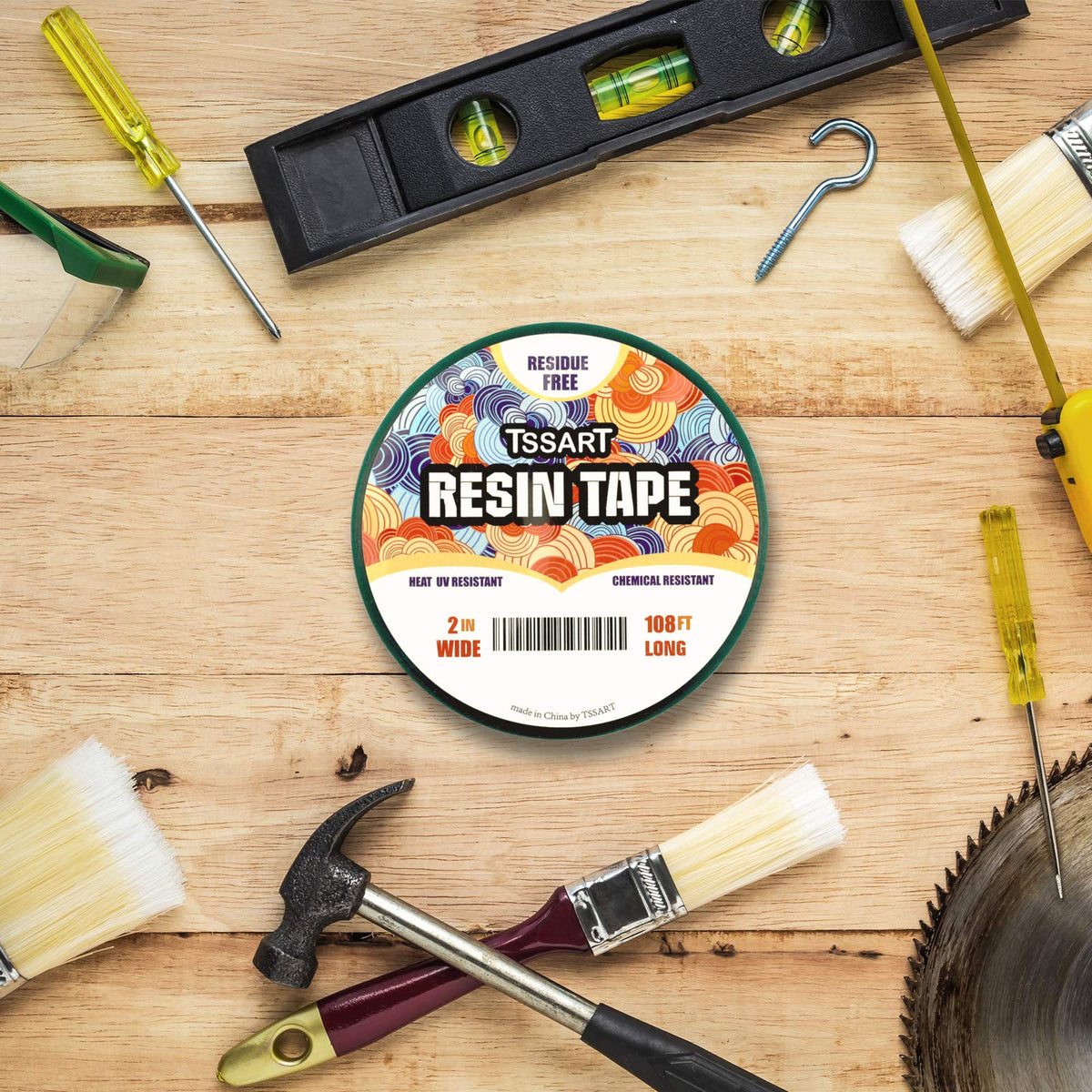 Resin Tape for Epoxy Resin Molding - Silicone Thermal Adhesive Tape, Oxidation and High Temperature Resistance Easy Peeling, Epoxy Release Tape - 2 inch Wide 108FT Long
