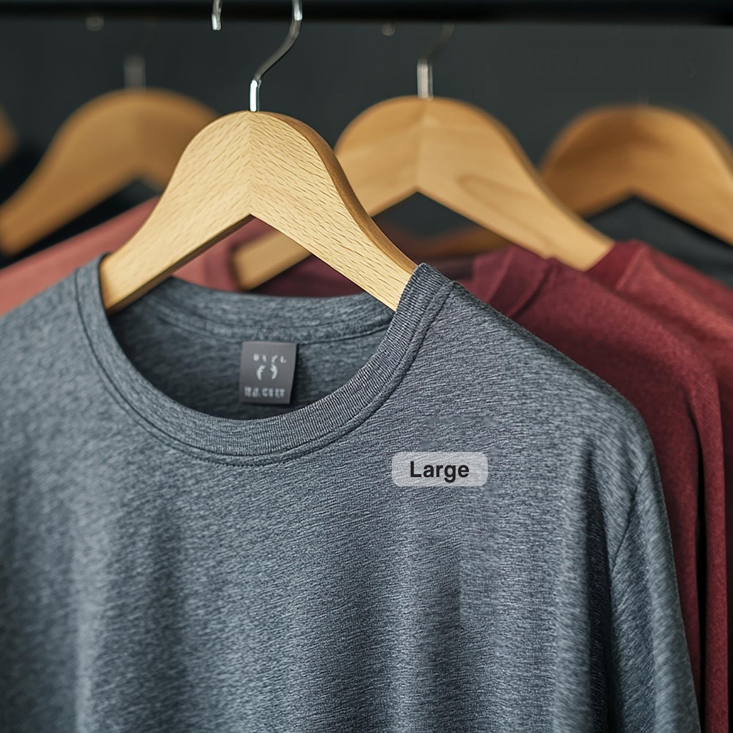 2500pcs Large Clothing Size Labels, 1" x 0.35" Labels, Large, 2500 Labels/Roll, Clear Clothing Size Sticker Labels for Shirts, Pants, Accessories, Retail Clothing