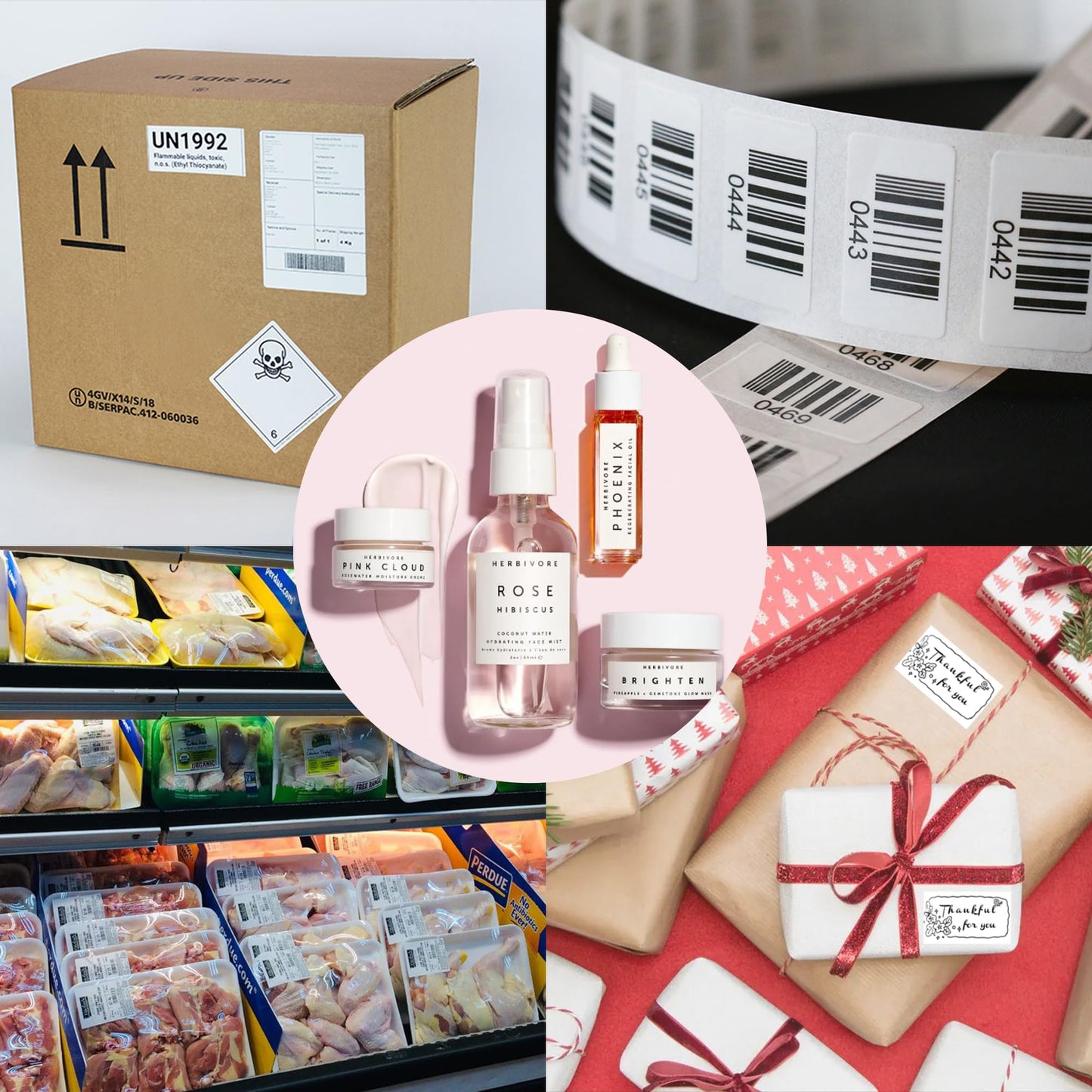 3 Rolls 1.97"x1.18" (50x30mm) Label Paper for B3S/P50/M120/M110/M200/M220, Thermal Label Sticker Multi-Purpose Square Self-Adhesive Labels, 220 Labels/Roll, White 50x30mm-White