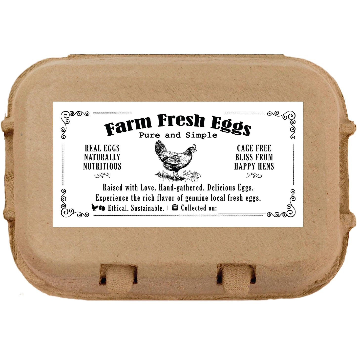 100 Sheets Egg Carton Labels 4 x 2" Stickers Decal Farm Fresh Eggs Chicken coop Supplies Blank Cartons 6 12 15 18 30 48 50 Count Basket Box Container (T01617-100)-L8 Vintage Hen Rectangle 4" x 2" (100 Sheets)