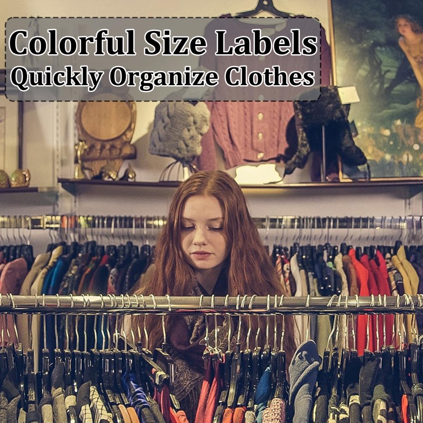 1 Inch Clothing Size Stickers Business Labels - Atiger 3500 PCS Colorful Coded Round Self Adhesive Size Stickers for Clothing T Shirts Trousers Skirt Retail, 7 Sizes (XS, S, M, L, XL, XXL, XXXL)