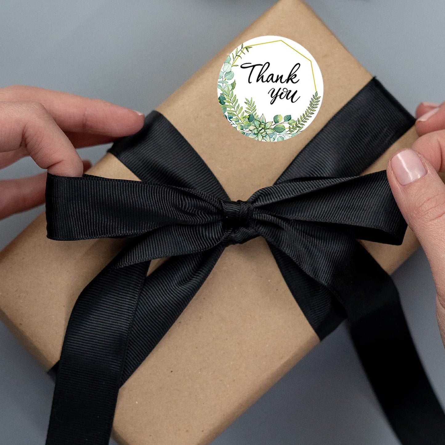 1500 PCS Thank You Stickers 1.5 Inch Greenery Labels Stickers for Wedding Envelopes, Small Business, Bakeries, Handmade Goods