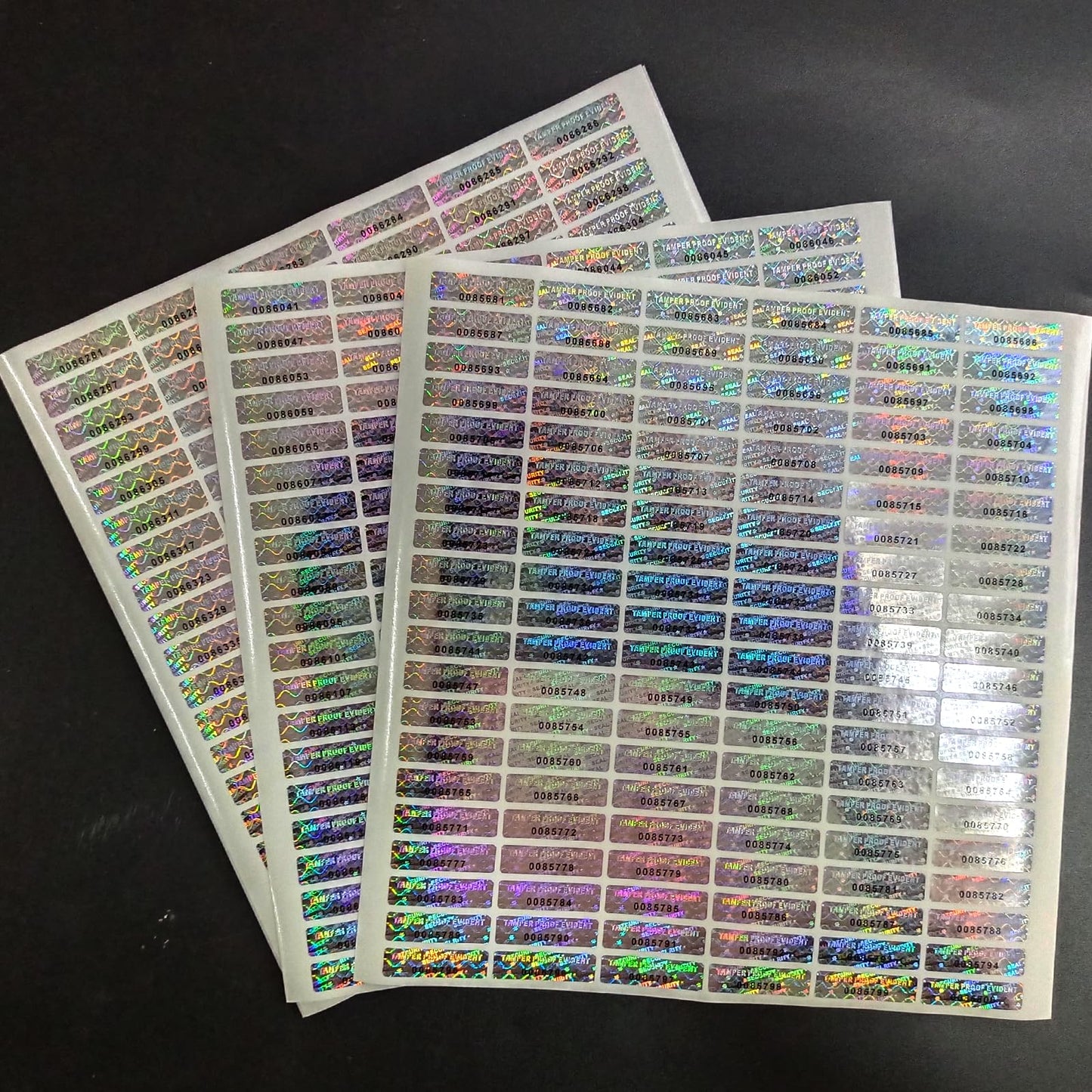 680pcs Tamper evident Hologram Stickers Original Security Labels Warranty Void Seal Tamper Proof Sticker with Unique Serial Number 1x0.3inch relief-680pcs