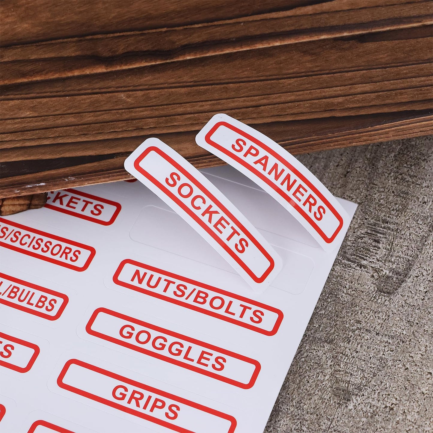 3pcs Toolbox Labels Stickers Tool Box Labels Vinyl Self-Adhesive Stickers for Toolboxes Filing Cabinets Whiteboards Three Colors
