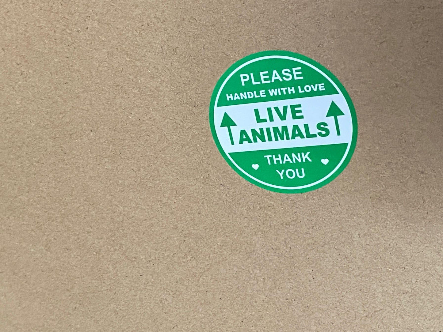 2 inch 300 PCS Green Live Animals Handle with Love Labels Stickers Shipping Mailing Cartons Envelops Adhesive Labels