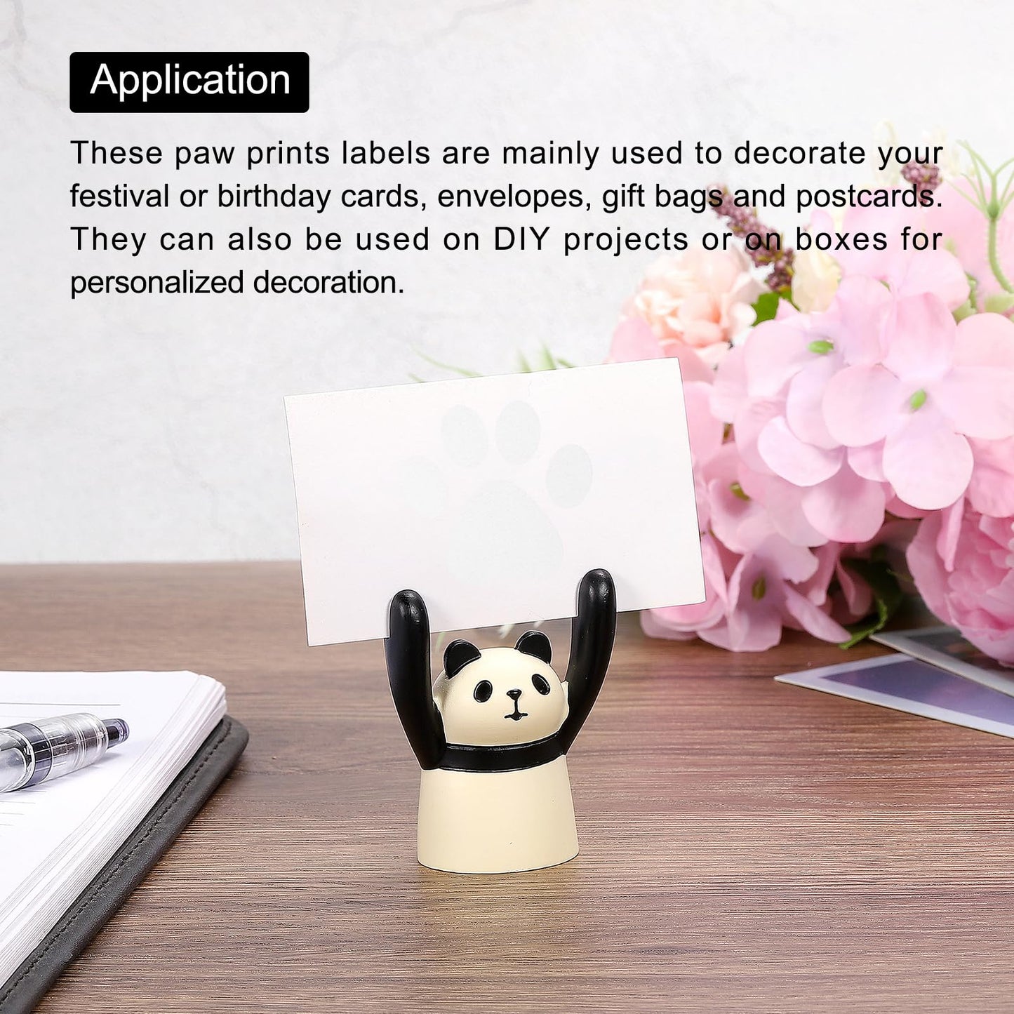 MECCANIXITY Adhesive Label Stickers Transparent White 1000Pcs Paw Prints Stickers 1.5inch Dog Paw Bear Paw Stickers for Children Teacher Fit Crafts Party