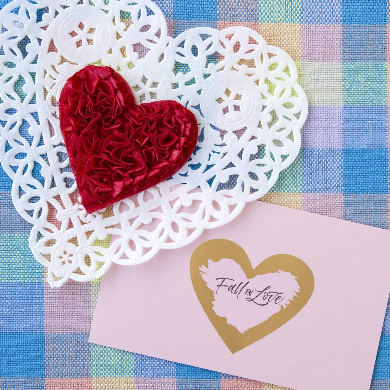 120 Pieces 3 Inch Heart Shape Scratch Off Stickers Labels for DIY Valentine's Day Scratch Off Cards