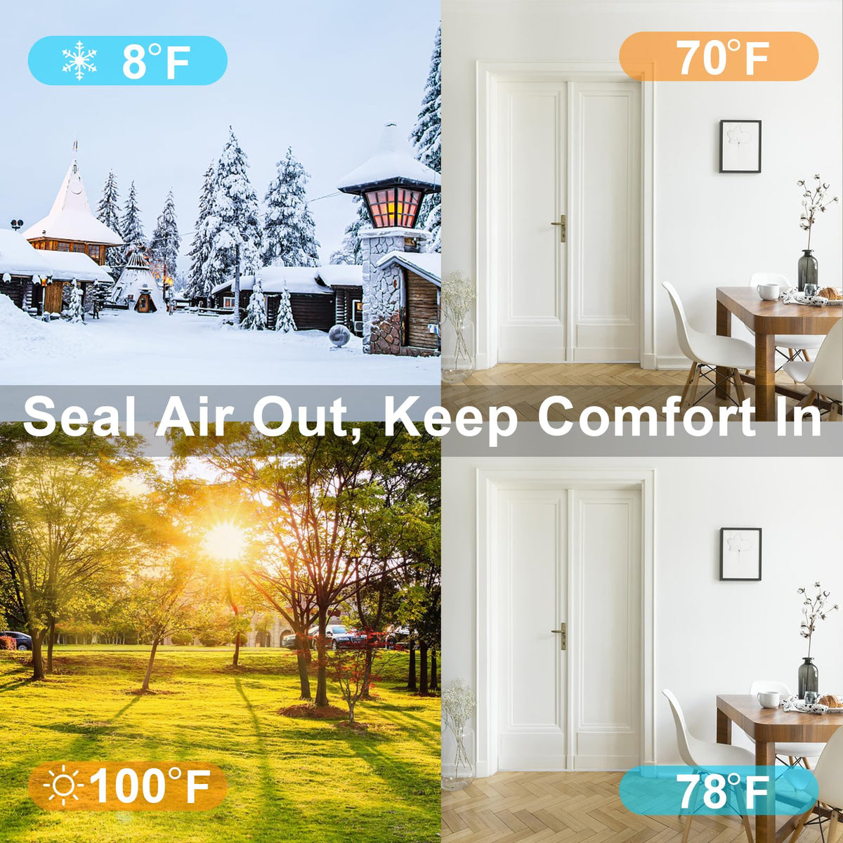 Window Insulation Weather Stripping, High Density Insulation Tape for Door, Soundproof Weatherproof Door Weather Stripping, Adhesive Foam Gasket Tape, Anti-Vibration(1/2 in x 1/2 in x 26Ft) 1/2 In x 1/2 In x 26Ft White