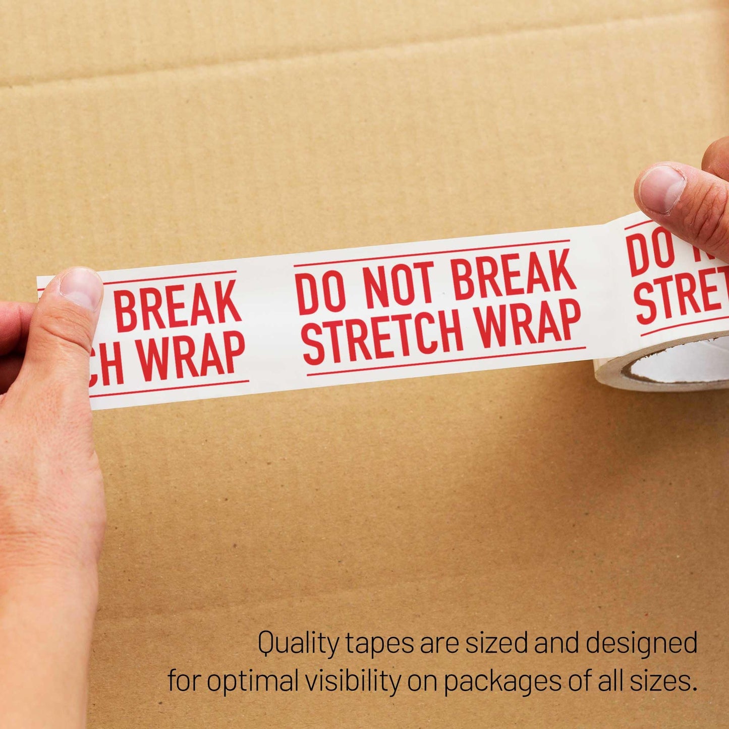 Warning Label Tape for Shipping, Caution Packaging Tape Roll for Parcel, Package, Cardboard, Boxes, HotMelt Sealing Packing Printing Tape 2" x 110 Yard (per roll) (DO NOT Break) DO NOT BREAK