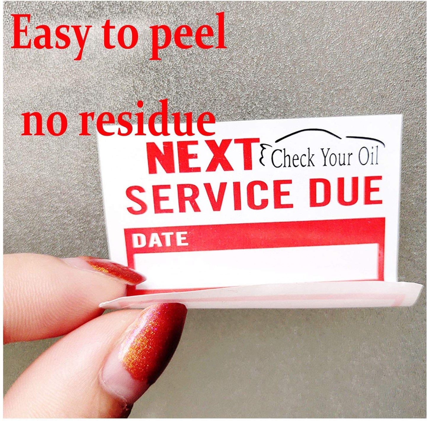 Oil Change Service Due Reminder Stickers Check Your Oil Labels for Gas Stations 2X1.8 Inch,100 Adhesive Labels