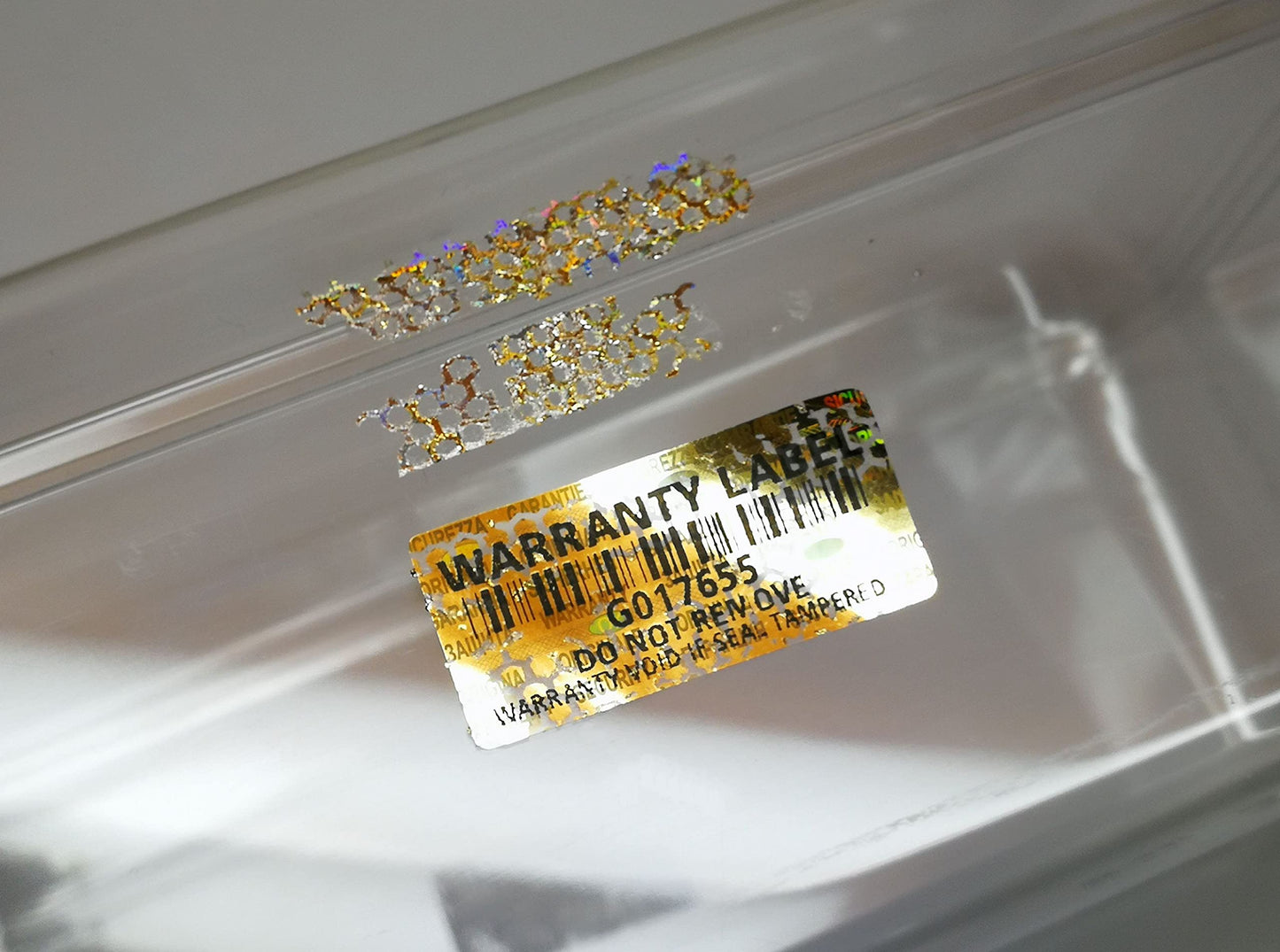 250 pcs Gold Security Seal 1.26 x 0.59 Inch, Void Hologram Stickers, Warranty Tamper evident Holographic Labels