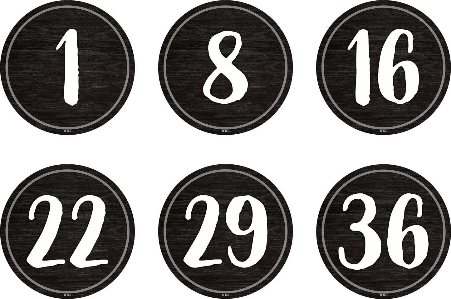 Modern Farmhouse Numbers 1-36 Repositionable Labels - 4" Modern Farmhouse Numbers 1-36 - 4" 4 inch