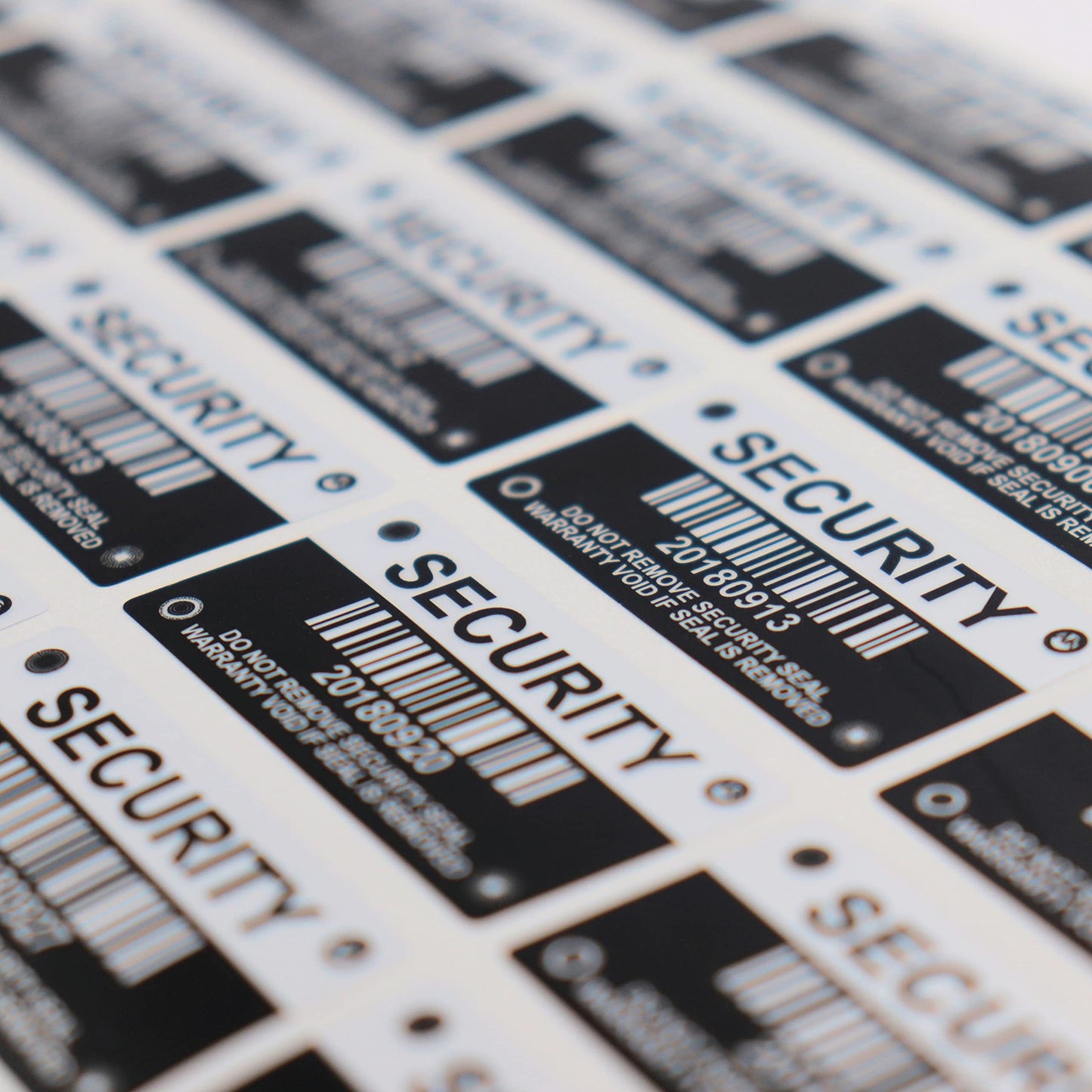 Tamper Evident Stickers, Tamper Proof Security Seal with Individual Serial Numbers and Barcode. Each Sticker is 1.56 x 0.75 inches. Destroyed Upon Removal. Residual Text Left on Item. (245 Stickers) 245 Stickers
