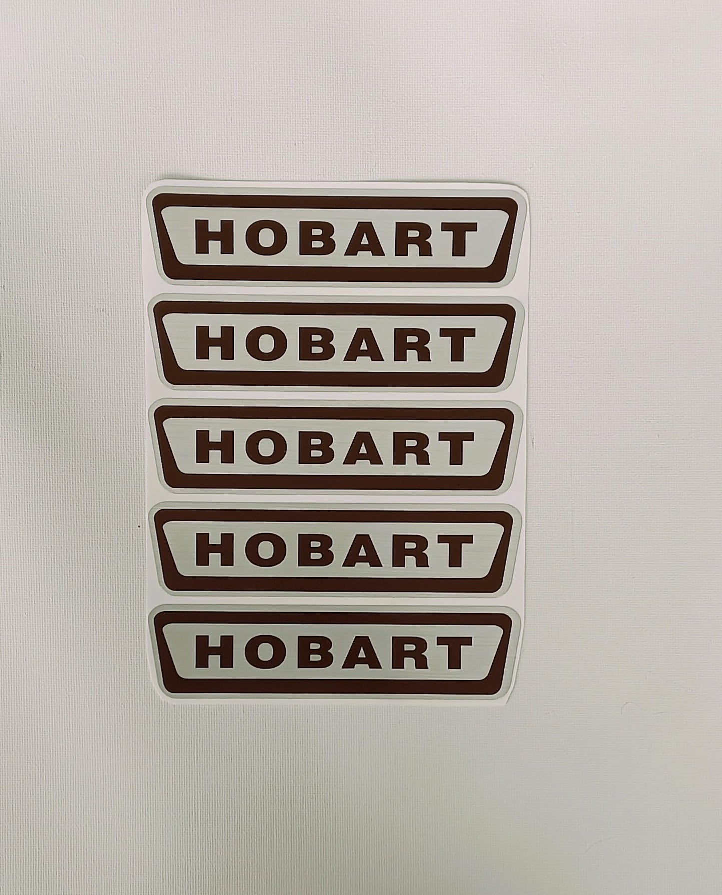 Hobart Genuine OER Replacement Part - Small Metallic Label Set - Pack of 5 (4.1" x 1.3")