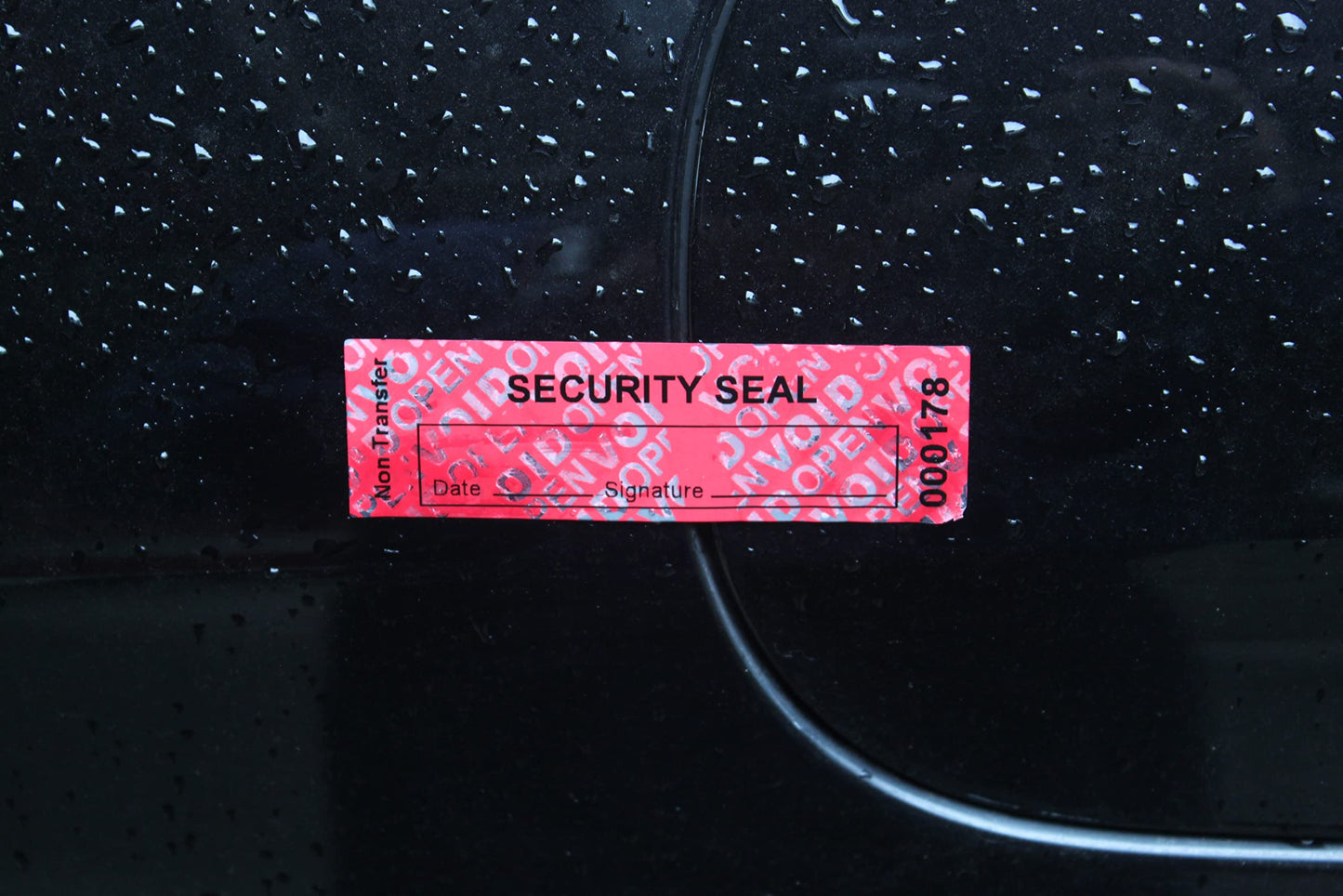 TamperSeals Group - 100pcs Non Transfer Tamper Evident Security Warranty VoidOpen Labels/Stickers/Seals for The Reusable Package and Expensive Surface (Red, 1 x 3.35 inches, Serial Numbers) Red