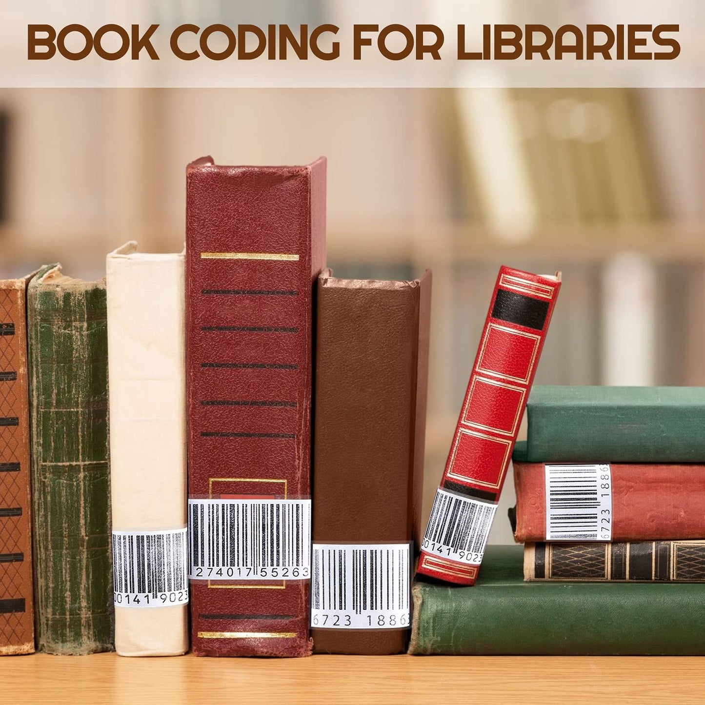750 Pieces Clear Labels Book Genre Label Clear Label Protector Waterproof Barcode Labels for Protecting Barcodes Numbers and Classic Books in Library, Class and Office 750