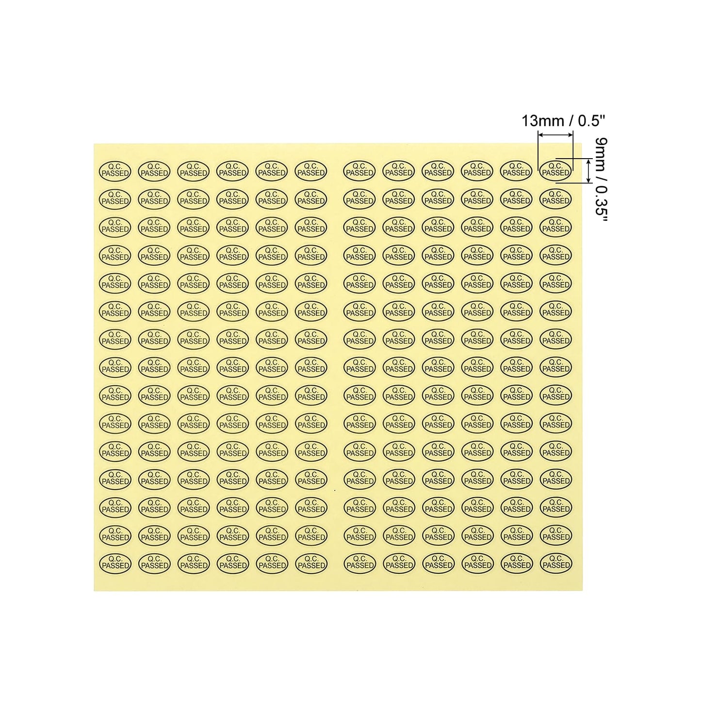 PATIKIL QC Passed Stickers 0.5x0.35, 15 Sheet Oval Adhesive Labels for Warehouse Inventory Quality Control Check Test, Transparent