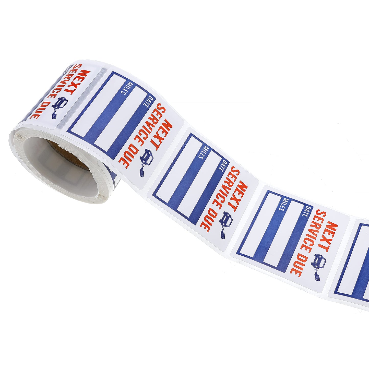 Oil Change Stickers Next Service Due Stickers 300 Pcs 2x2 Oil Stickers, Next Service Due Reminder Sticker Roll, Removable Vinyl Stickers in Roll (Blue 300PCS)