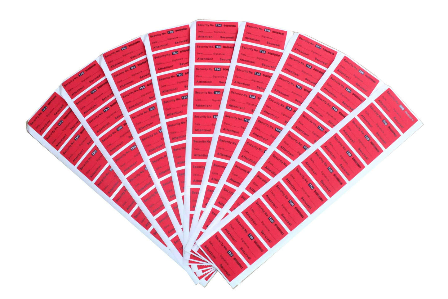 100pcs 100% Total Transfer Tamper Proof Security Warranty Void Labels/Stickers/Seals (Red, 1 x 2 Inches, Unique Serial Numbers)