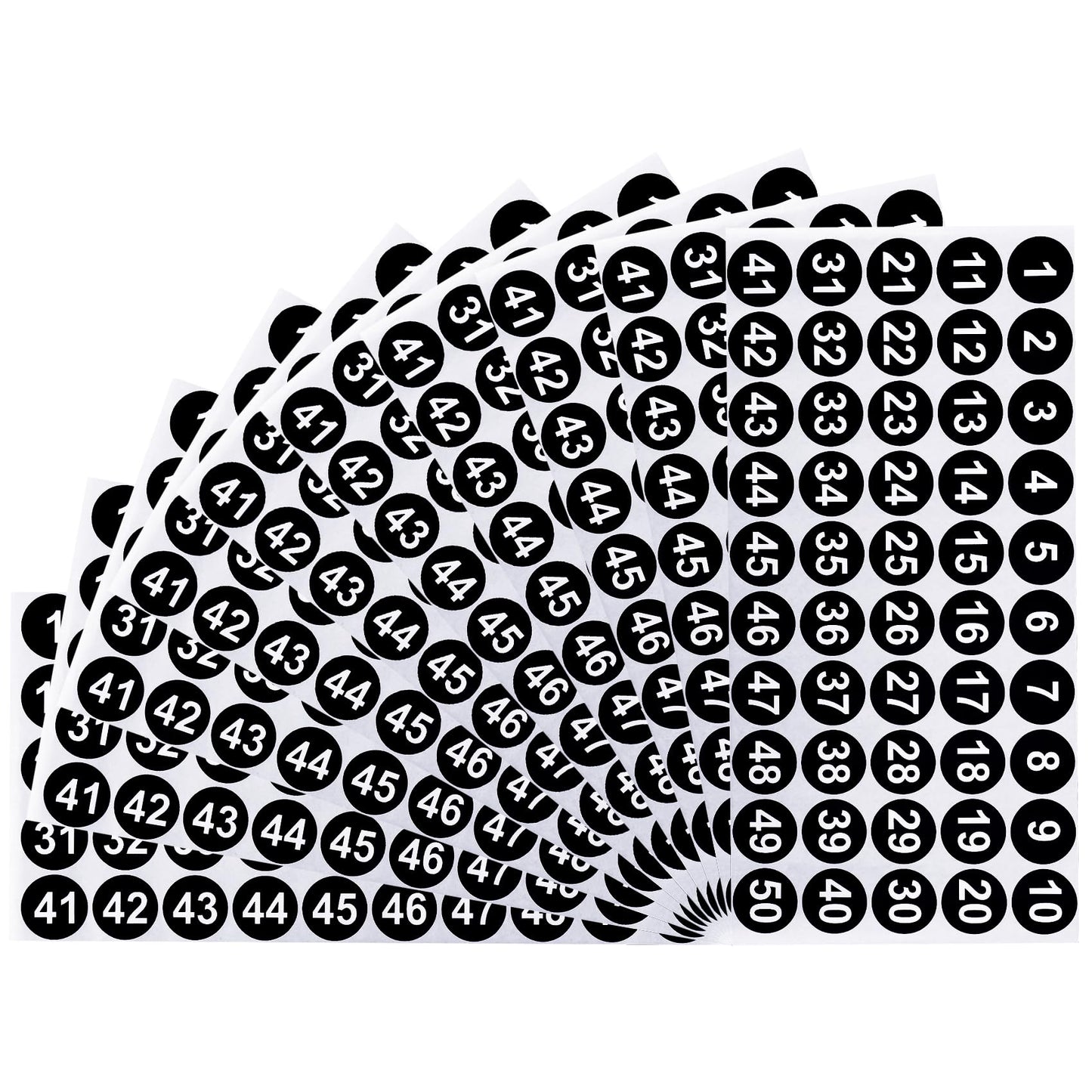 10 Pieces Number Stickers,Number Stickers 1-50,Vinyl Number Stickers,Stickers for Indoor, Outdoor,Number Stickers for Classroom,Office Number Stickers, Number Stickers for Storage(1 Inch)