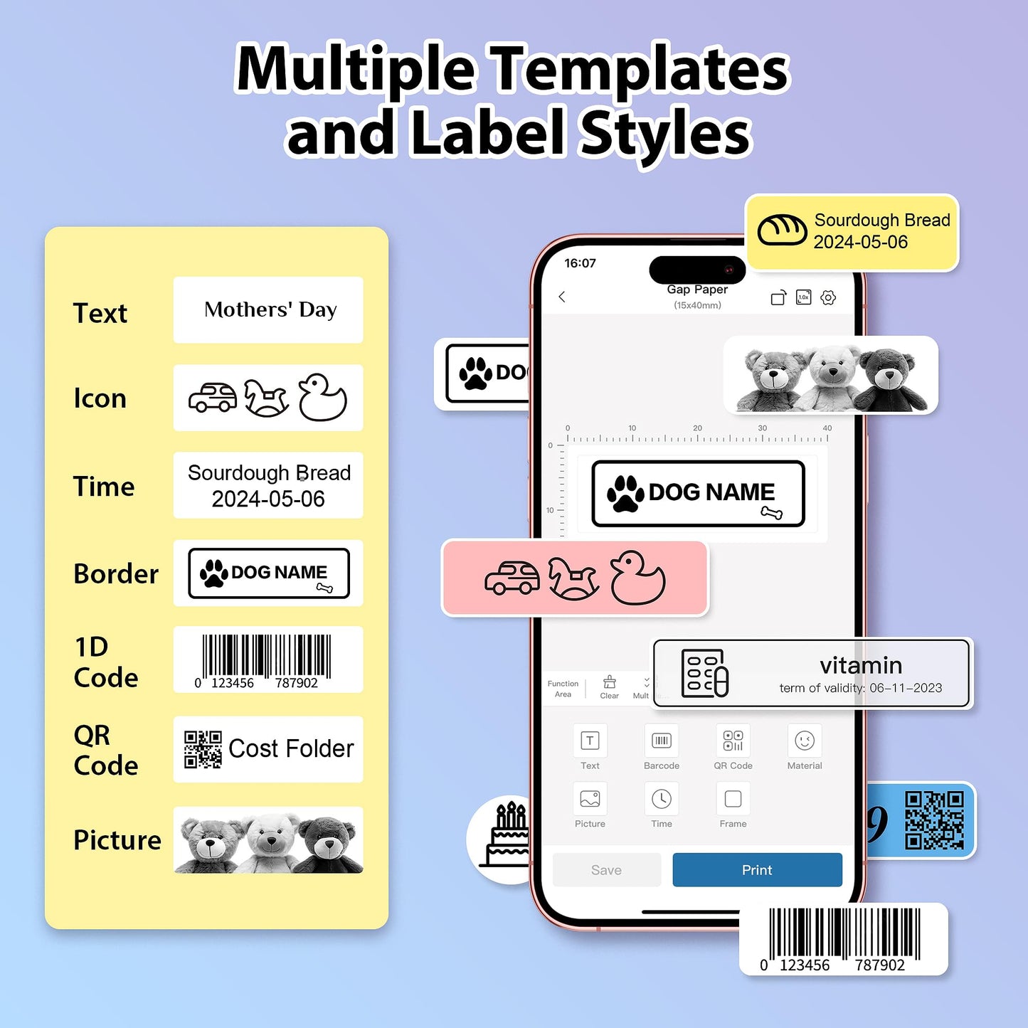 P21 Label Maker Tape Black on Clear 14x40mm(0.55"x1.57"), Adapted NELKO P21 Label Printer Paper Standard Laminated 180 Labels/Roll, Clear Label Tape Use for Office,School and Home - 3 Rolls