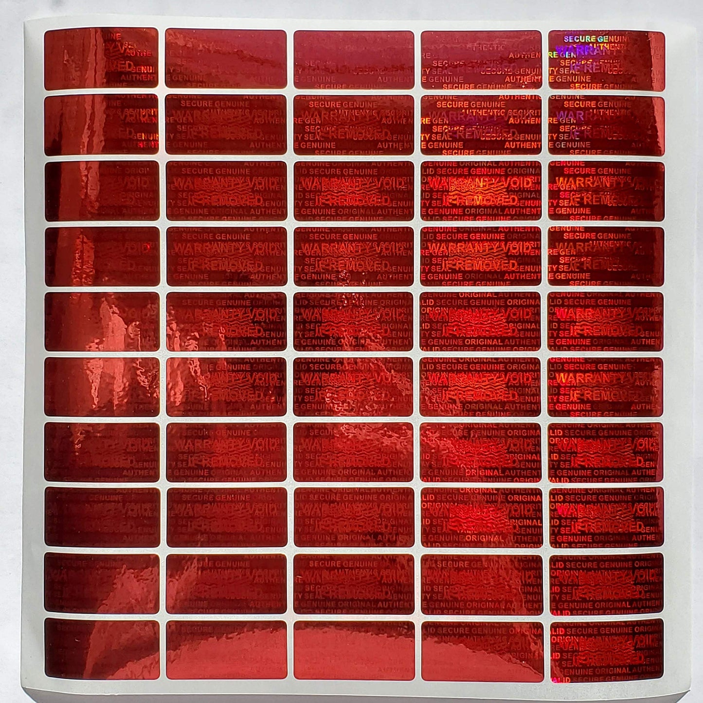 1000 Hologram Seal Tamper Evident Security Labels Stickers with size of 15 mm x 30 mm- (Red)