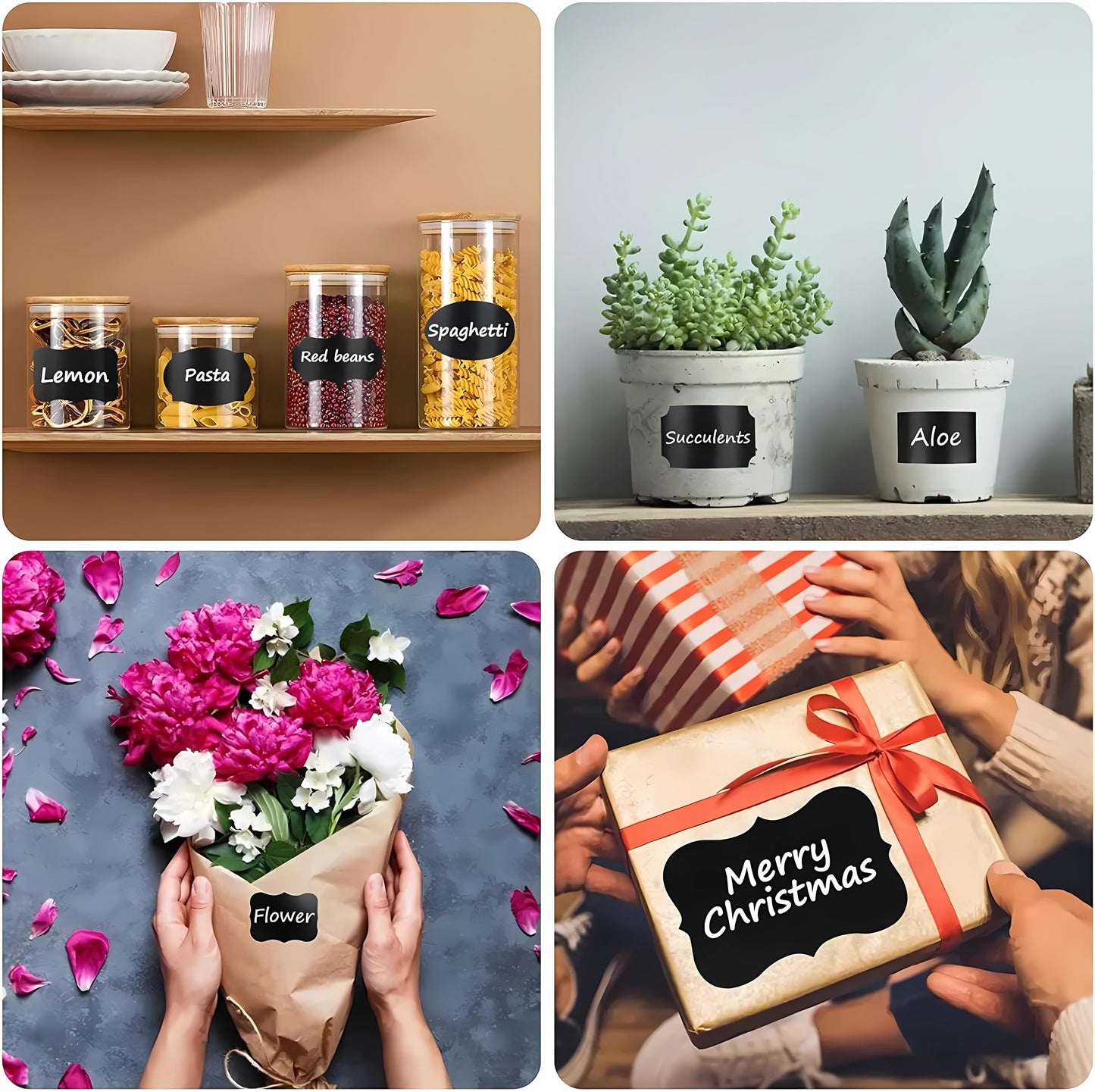 244 Erasable Chalkboard Labels Bulk Includes 2 Chalk Marker,Reusable, Removable,Parties Decoration, Craft Rooms, Weddings, Storage, Marker for Mason Jars, Organize Your Home & Kitchen