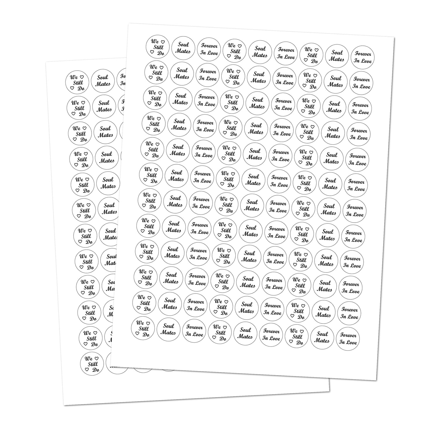 216 Vow Renewal Kisses Stickers, We Still Do Chocolate Drops Labels Stickers for Wedding Anniversary, Soul Mates Forever in Love Party Decorations, Favors Decor for Kisses. Made in USA
