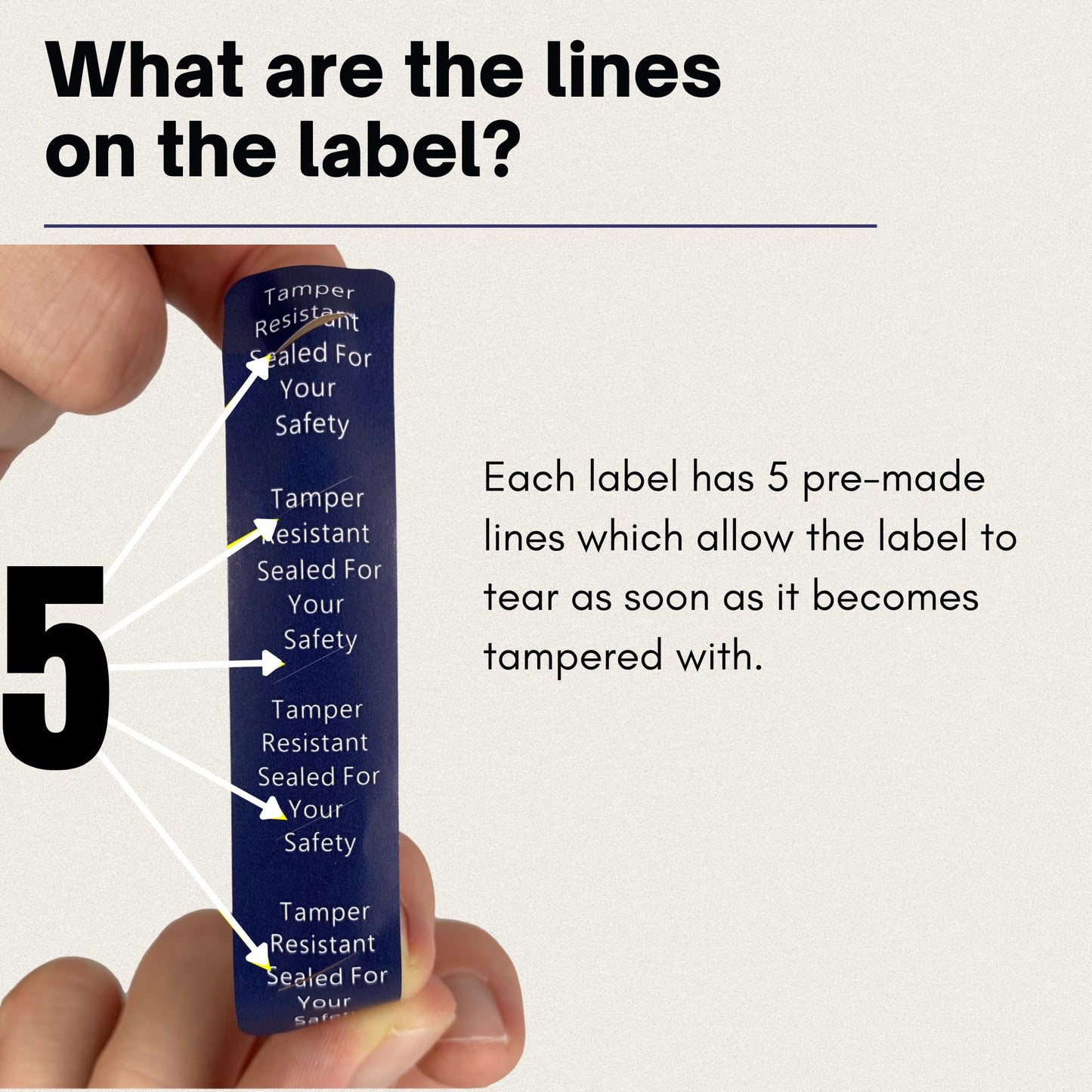 Tamper Evident Tape | Sealed for Your Safety | 500 Tamper Proof Stickers | Seal Tape to Help Increase Security During Delivery Stickers |(0.75 x 3.5 in) Navy Blue Safe Food Seal Tamper-evident