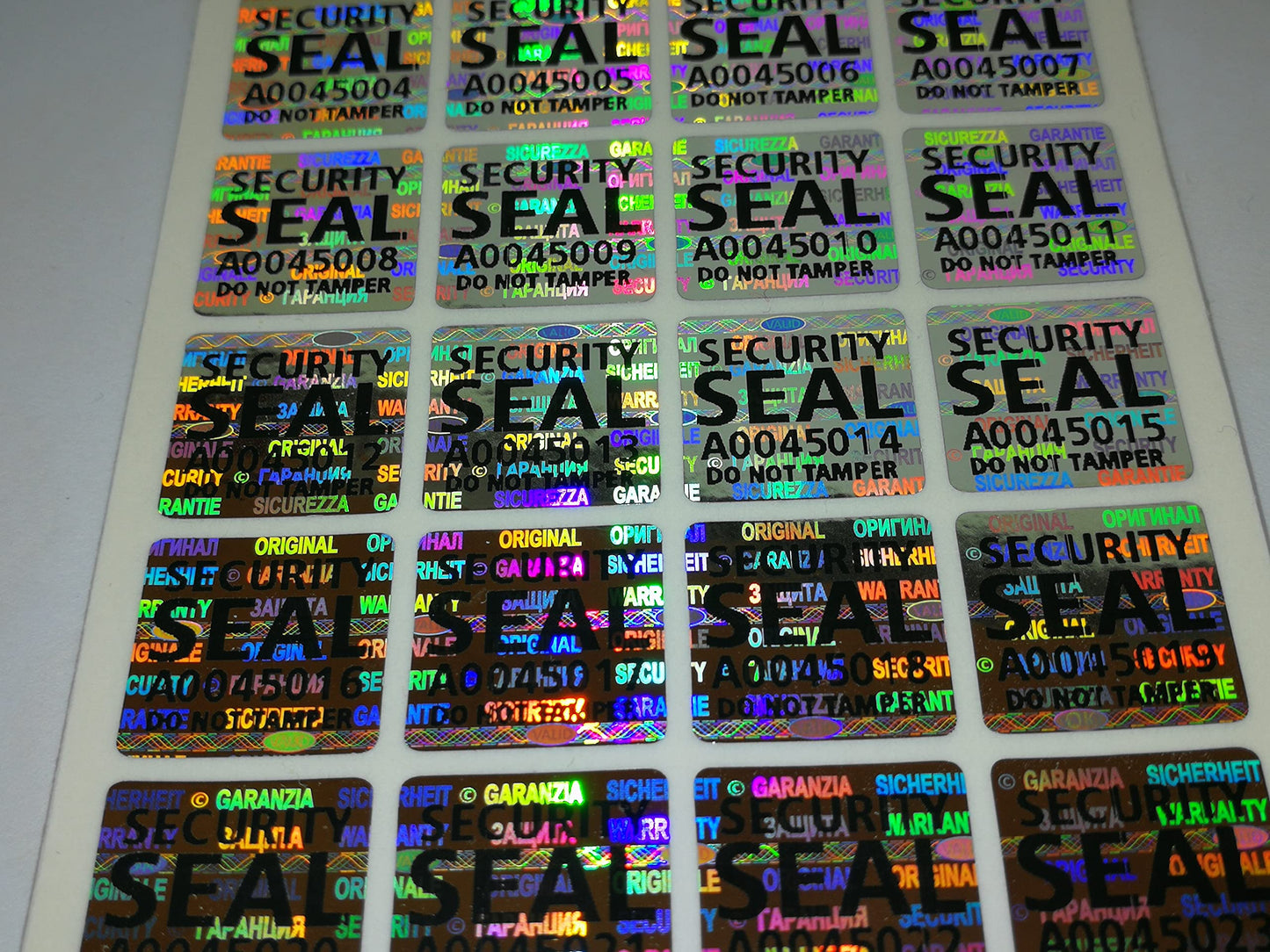 500 pcs Silver Security Seal 0.59 x 0.59 Inch, Void Hologram Stickers, Warranty Tamper evident Holographic Labels