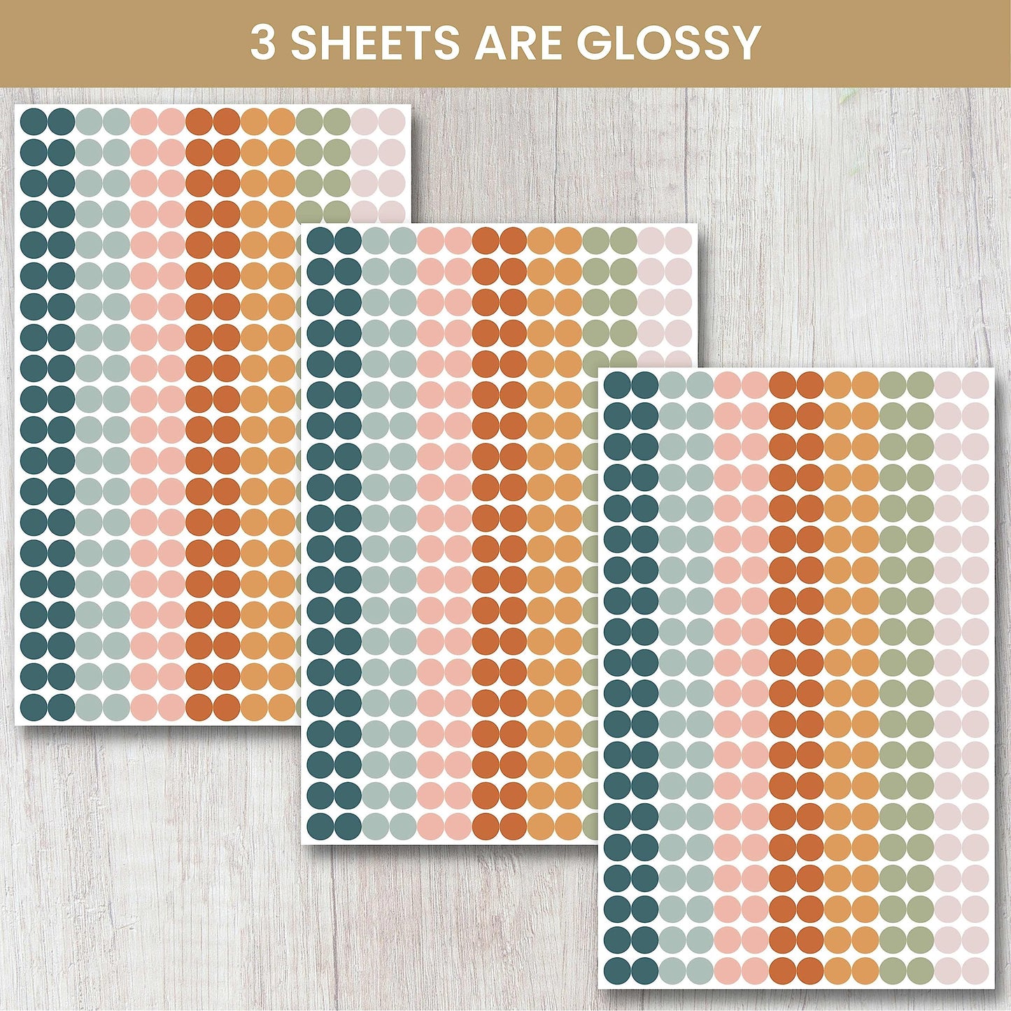 bloom daily planners Color Coding Planner Stickers - Muted Neutrals 1/4" Minimalist Dot Labels - Six Sheets, 1000+ Stickers Per Pack! - Sweater Weather